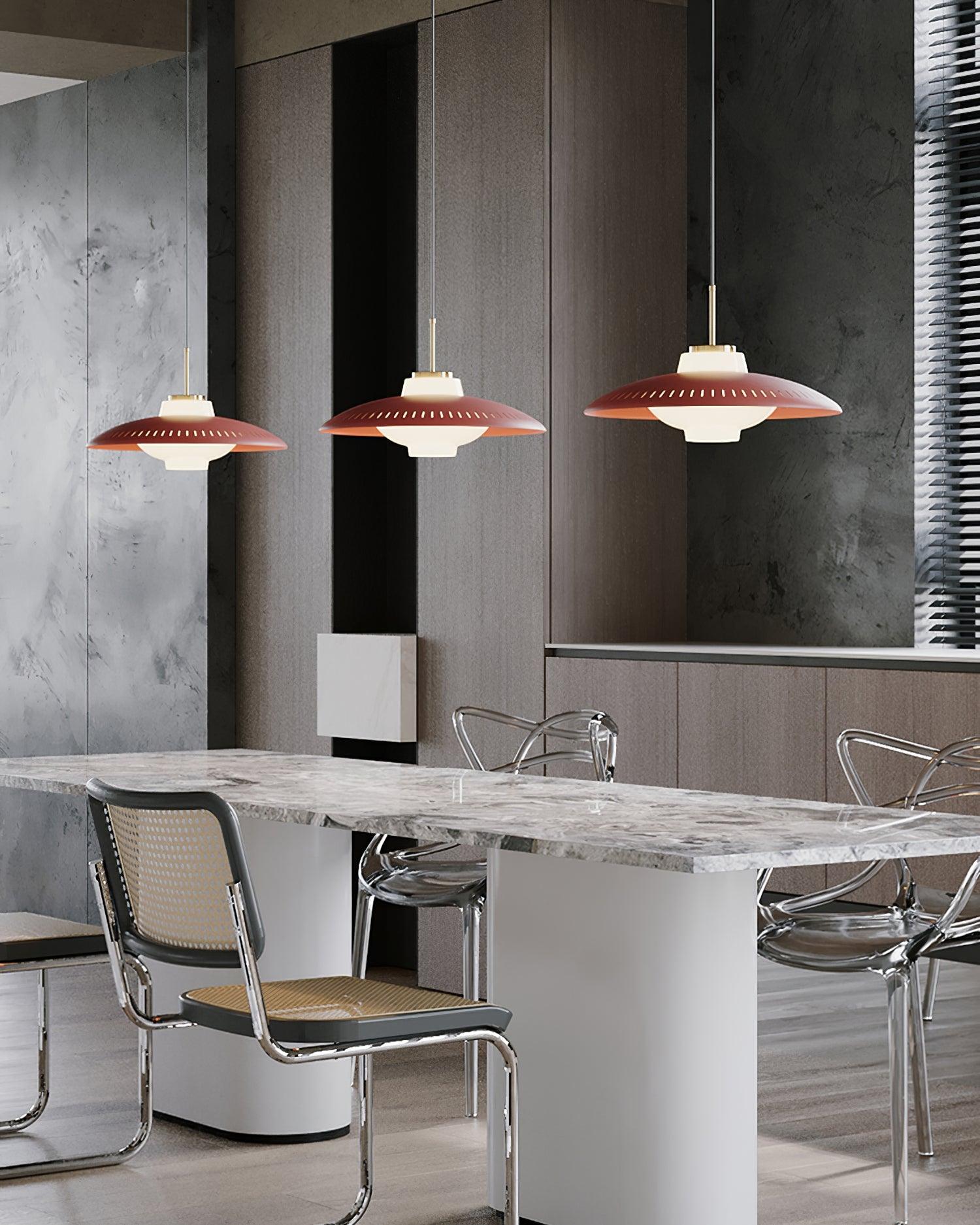 Solara Pendelleuchte Opalglas Breitschirm Klassisch-Letslighting