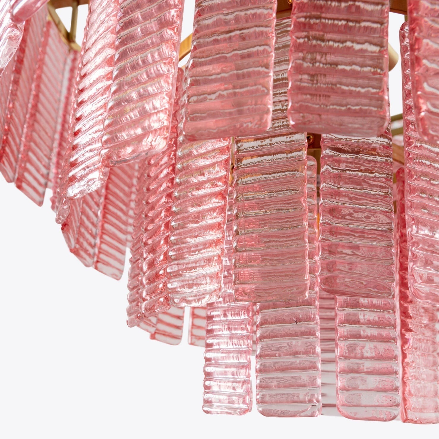 Aurora Chandelier Pink Murano Glass Layered Vintage Luxury - Neutralighting