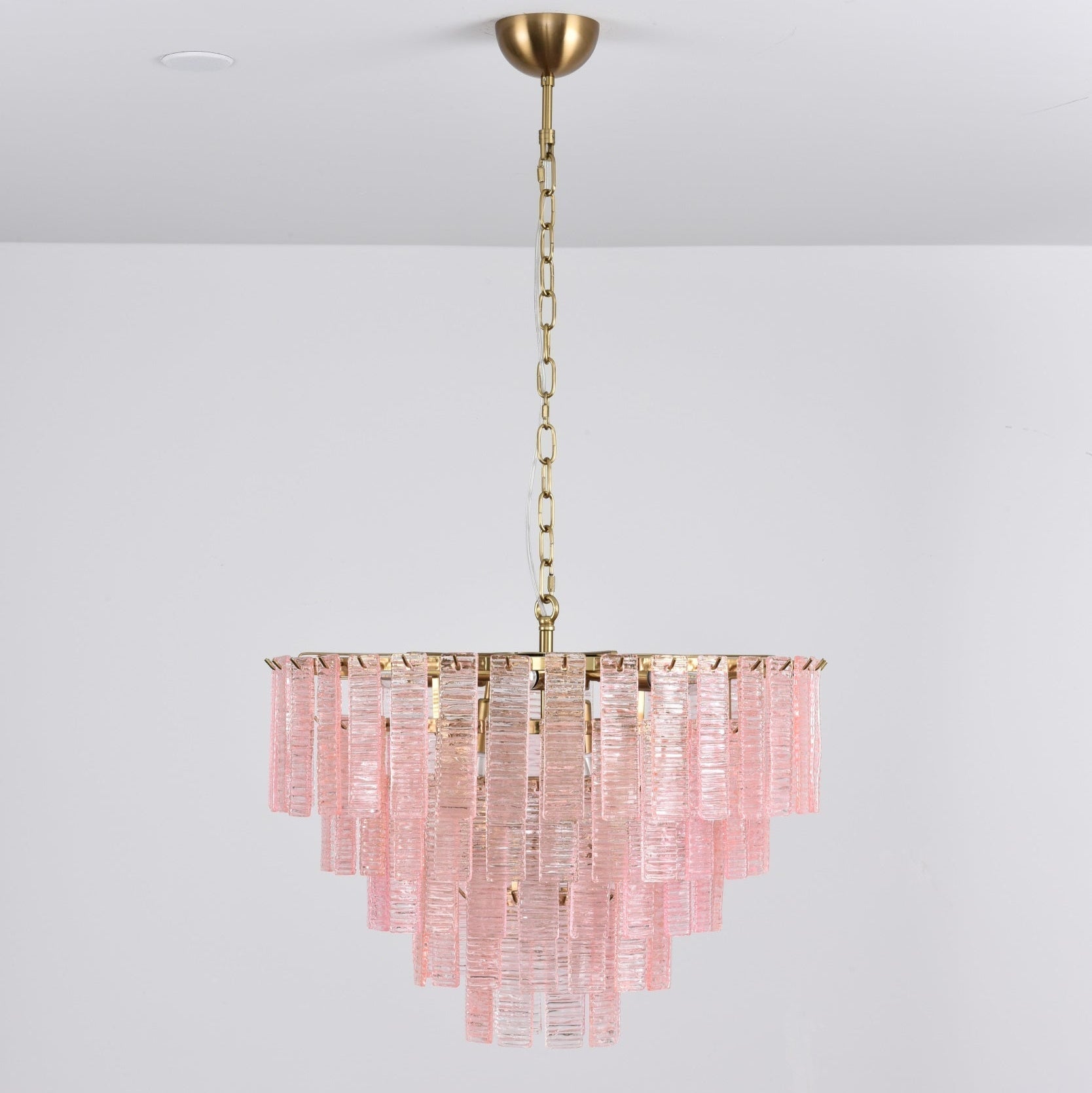 Aurora Chandelier Pink Murano Glass Layered Vintage Luxury - Neutralighting
