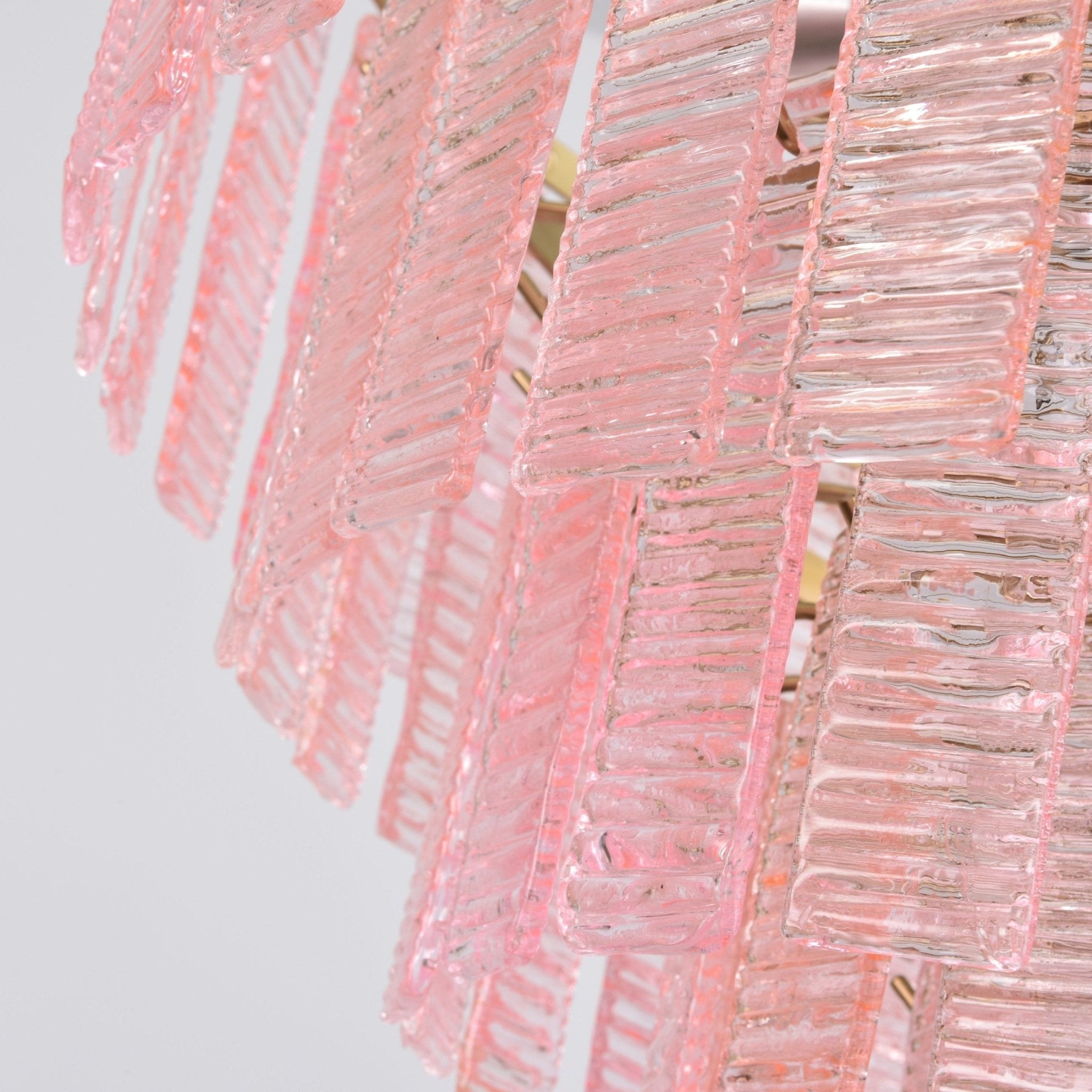 Aurora Chandelier Pink Murano Glass Layered Vintage Luxury - Neutralighting
