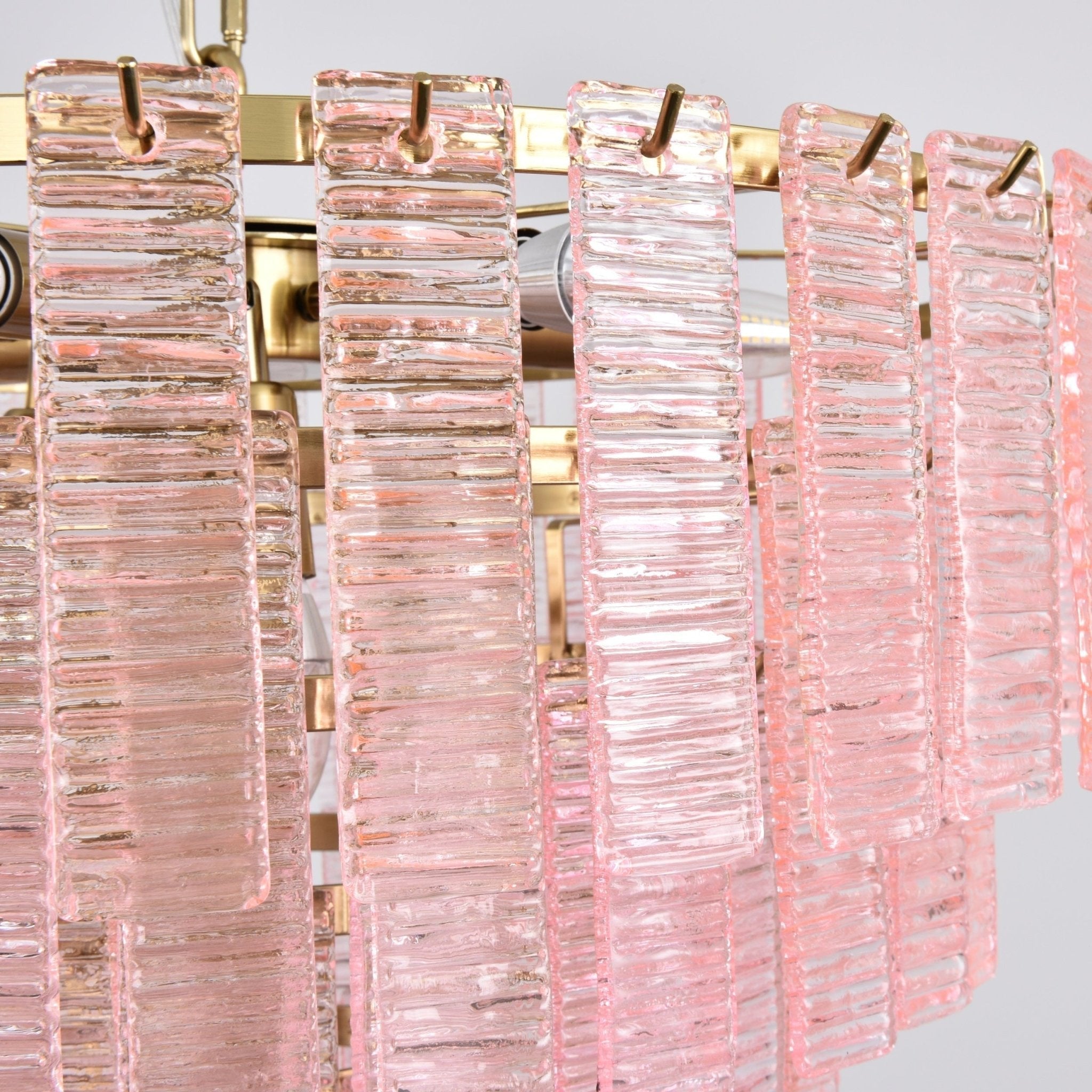 Aurora Chandelier Pink Murano Glass Layered Vintage Luxury - Neutralighting