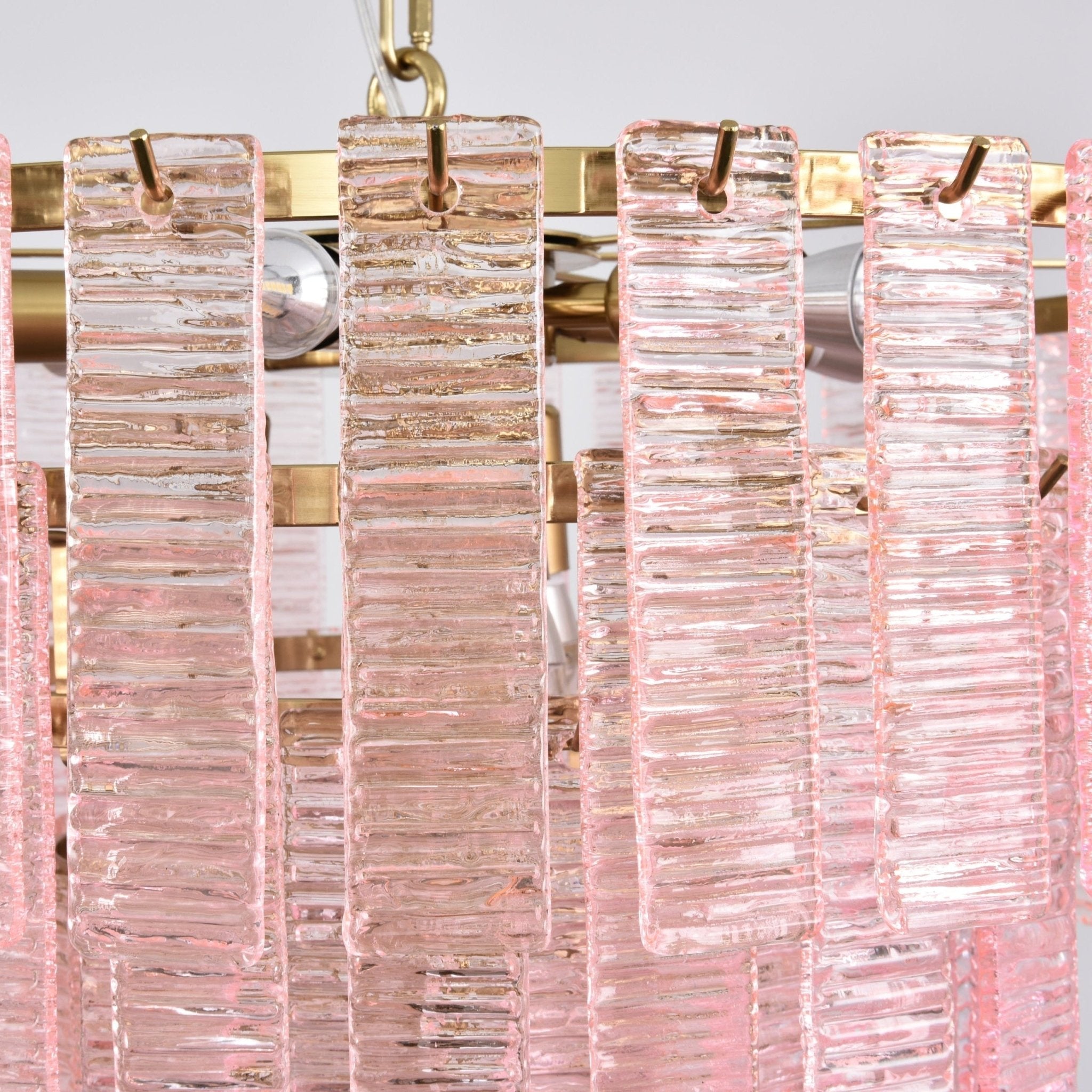 Aurora Chandelier Pink Murano Glass Layered Vintage Luxury - Neutralighting