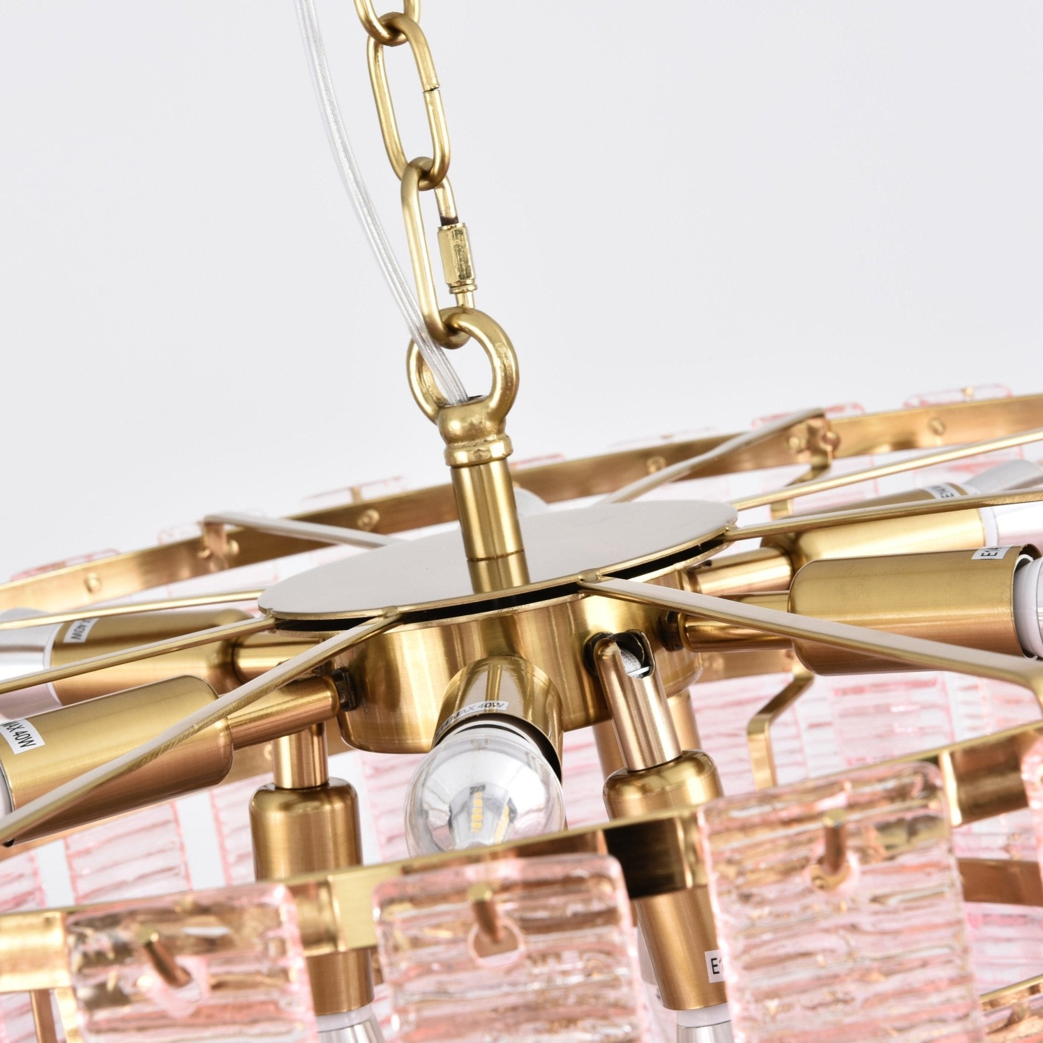 Aurora Chandelier Pink Murano Glass Layered Vintage Luxury - Neutralighting