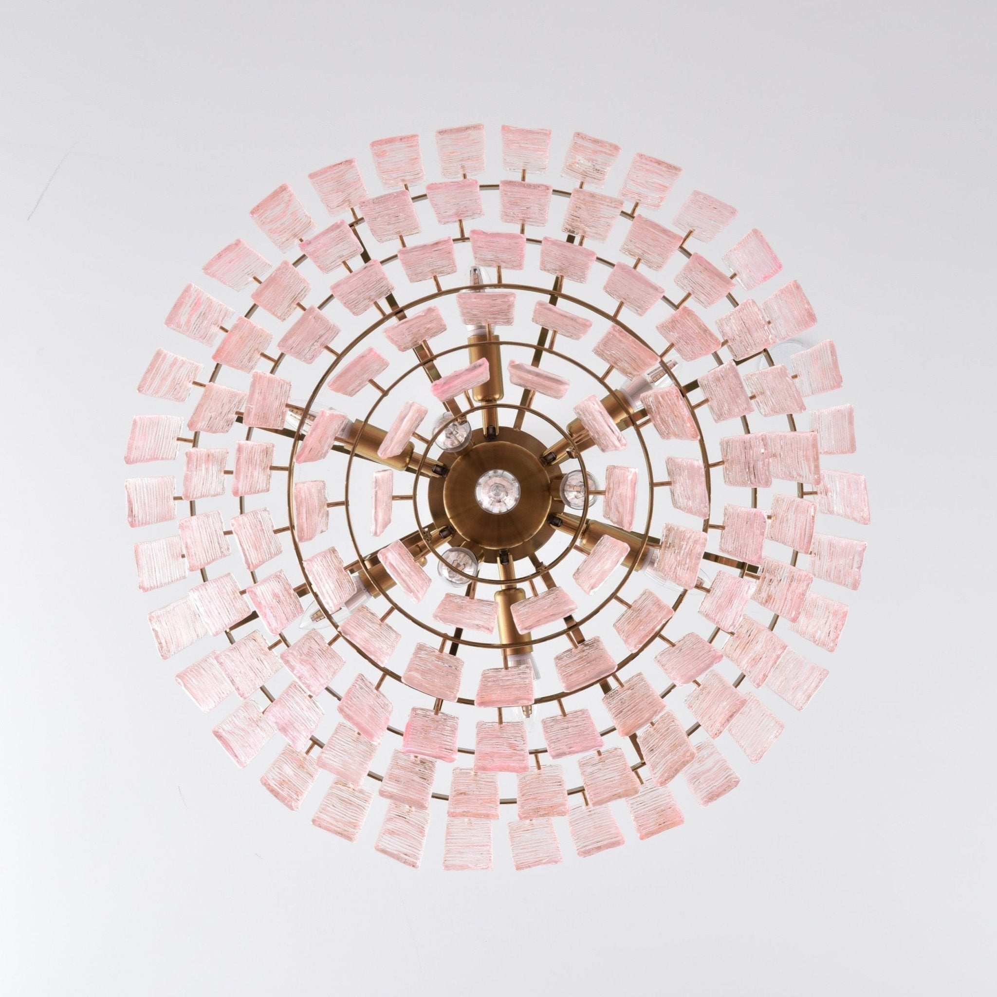 Aurora Chandelier Pink Murano Glass Layered Vintage Luxury - Neutralighting