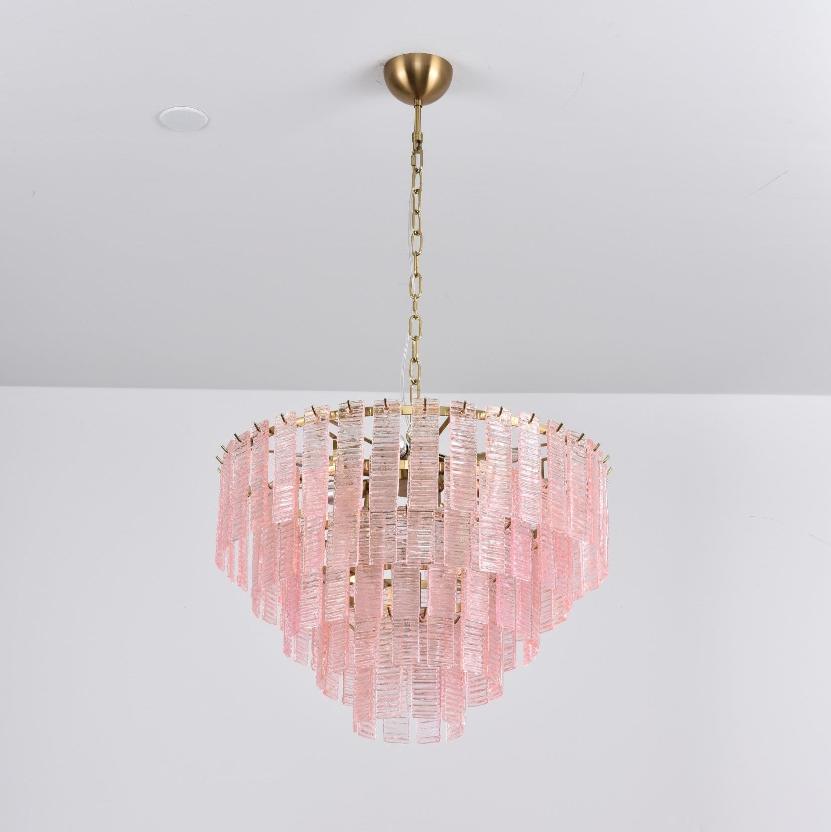 Aurora Chandelier Pink Murano Glass Layered Vintage Luxury - Neutralighting
