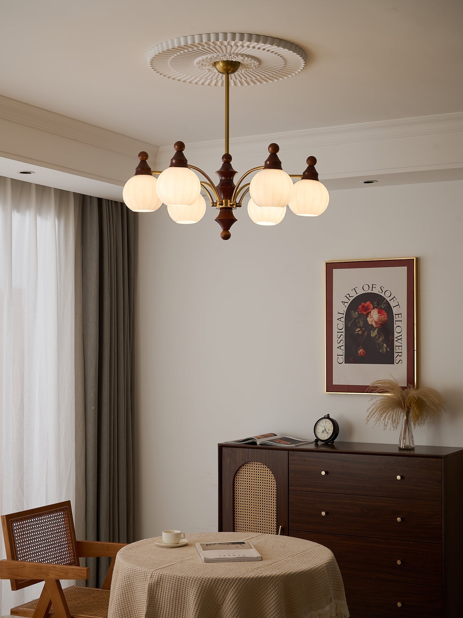 Lustra Chandelier Blossom with Glass Shades-Letslighting