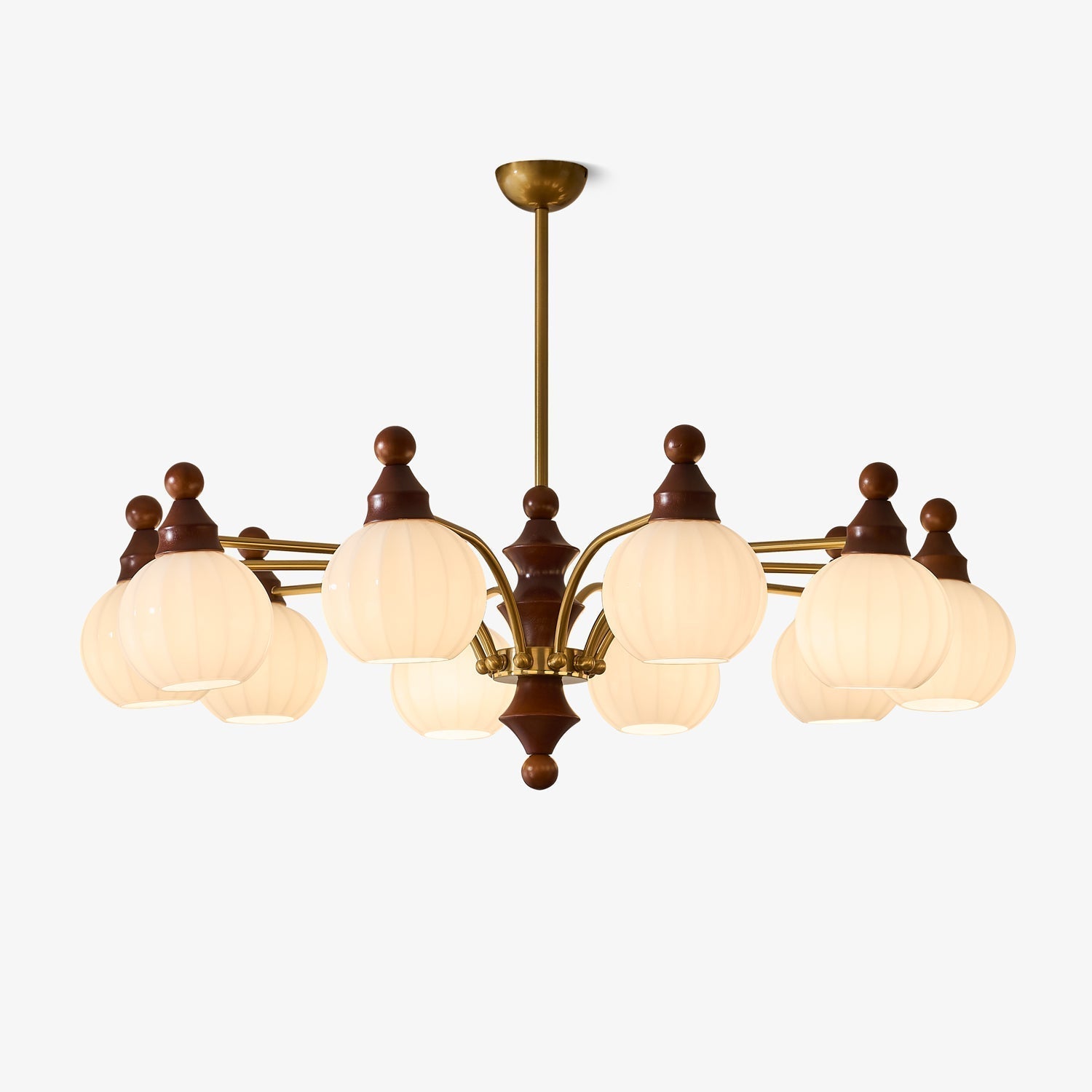 Lustra Chandelier Blossom with Glass Shades-Letslighting