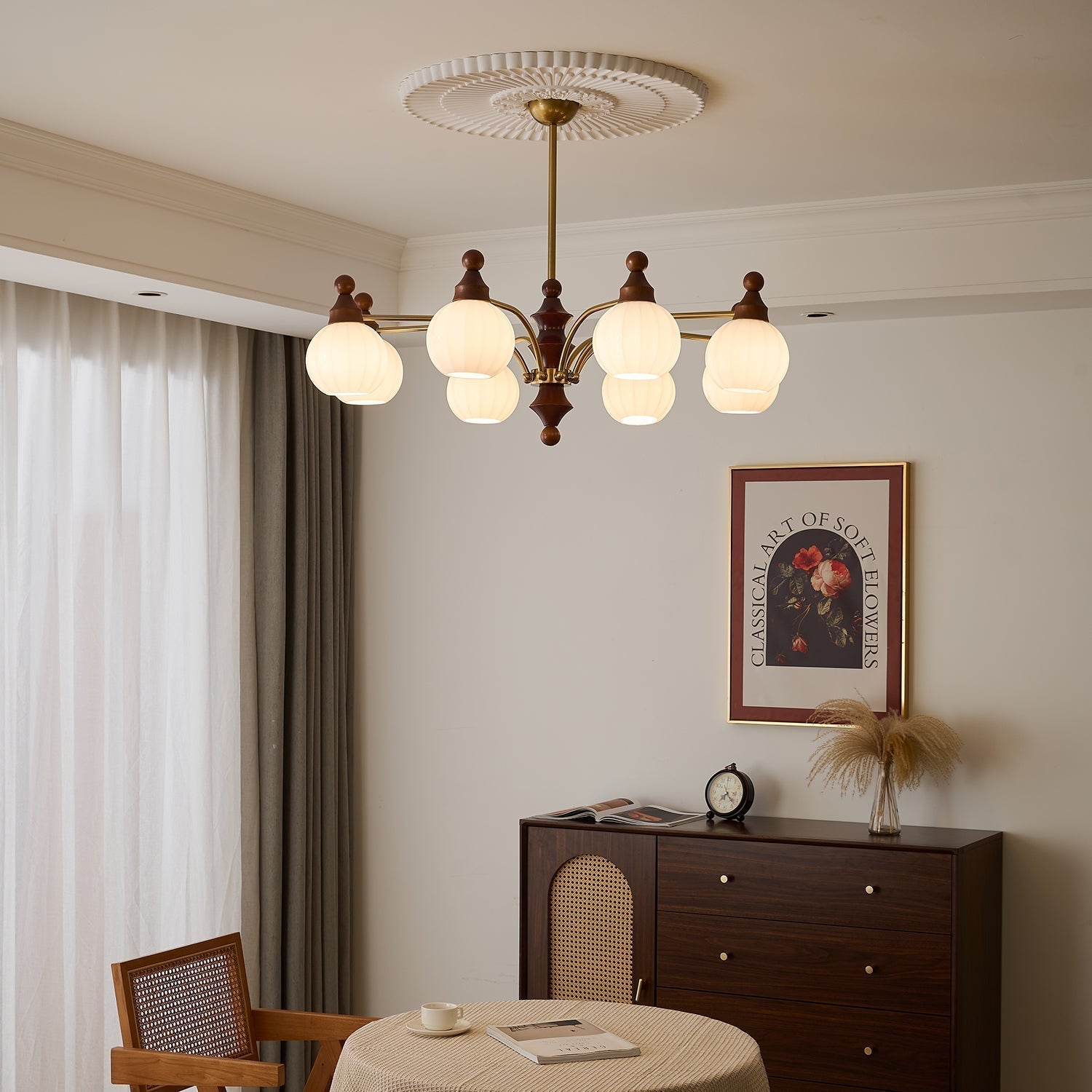 Lustra Chandelier Blossom with Glass Shades-Letslighting