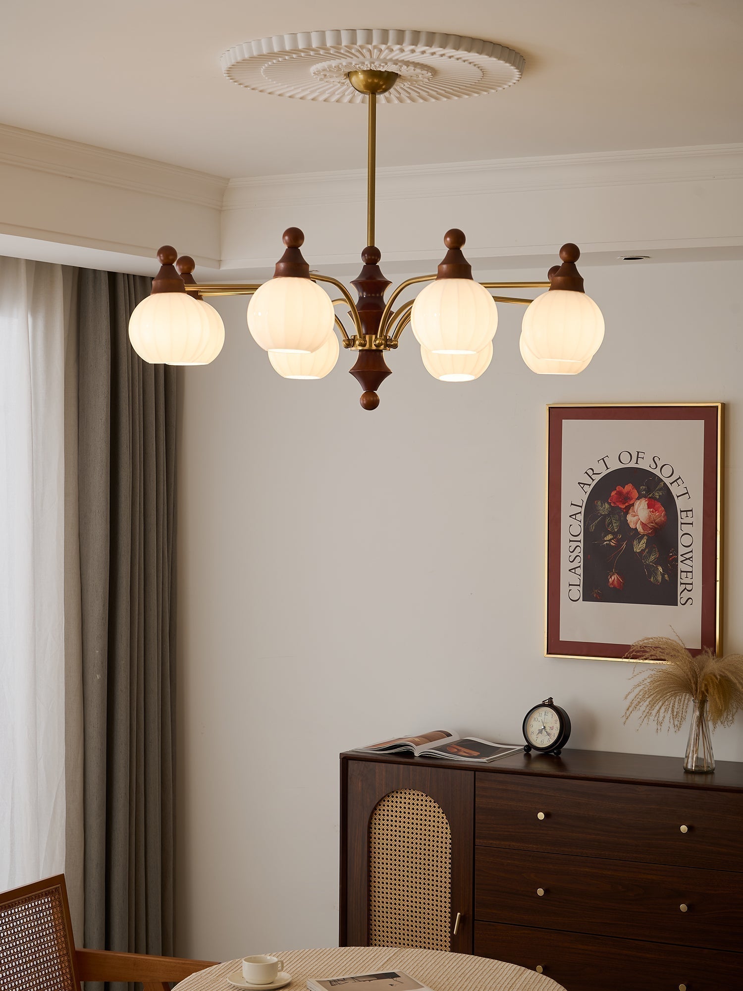 Lustra Chandelier Blossom with Glass Shades-Letslighting