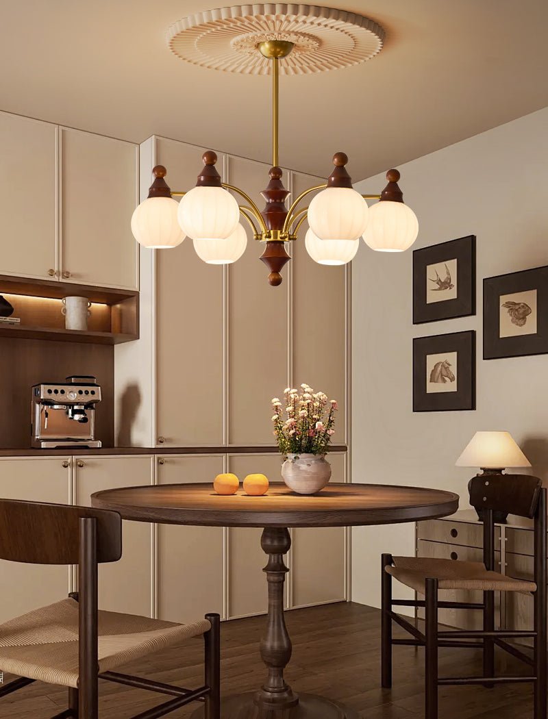 Lustra Chandelier Blossom with Glass Shades-Letslighting