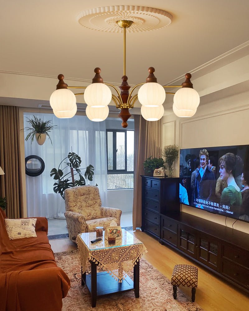 Lustra Chandelier Blossom with Glass Shades-Letslighting
