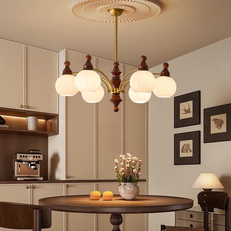Lustra Chandelier Blossom with Glass Shades-Letslighting