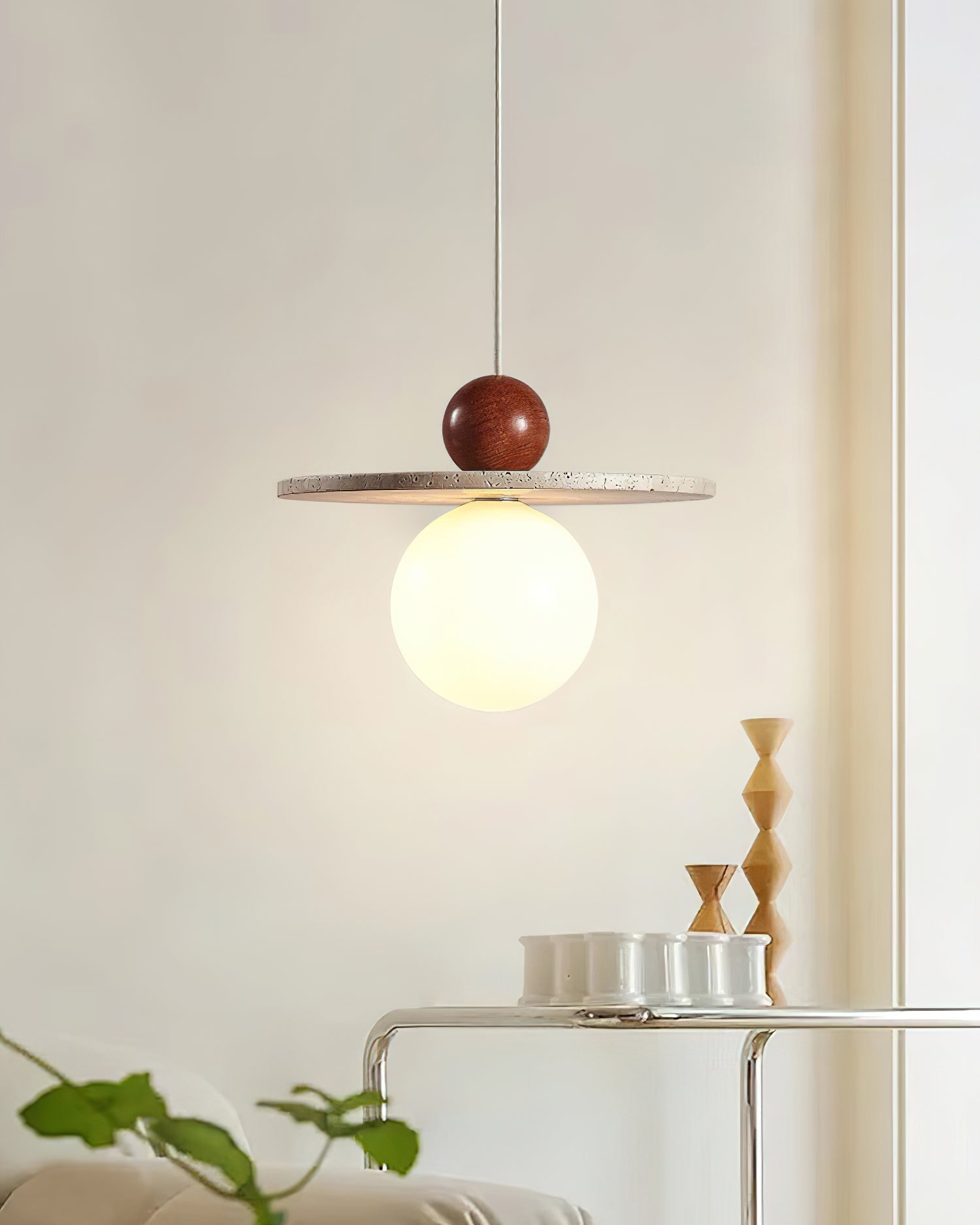 Marcio Pendant Light Travertine - Letslighting