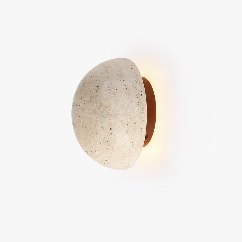 Cinorisra Modern Minimalist Stone Travertine Wall Lamp - Letslighting