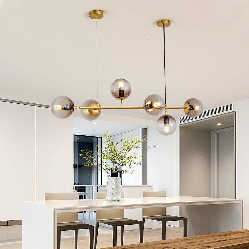 Lustra Pendelleuchte Orb Messing Glas-Letslighting