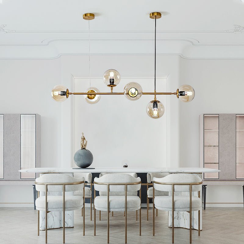 Lustra Pendelleuchte Orb Messing Glas-Letslighting