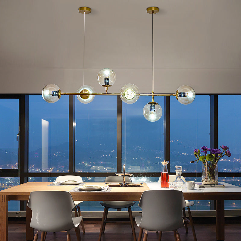 Lustra Pendelleuchte Orb Messing Glas-Letslighting