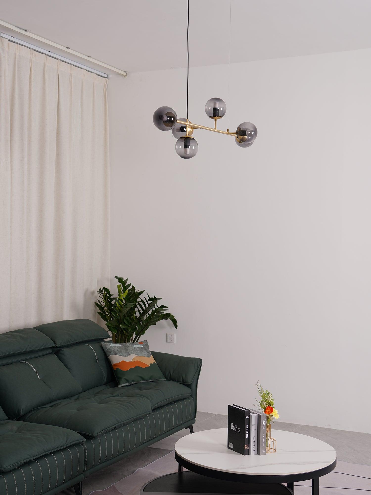 Lustra Pendelleuchte Orb Messing Glas-Letslighting
