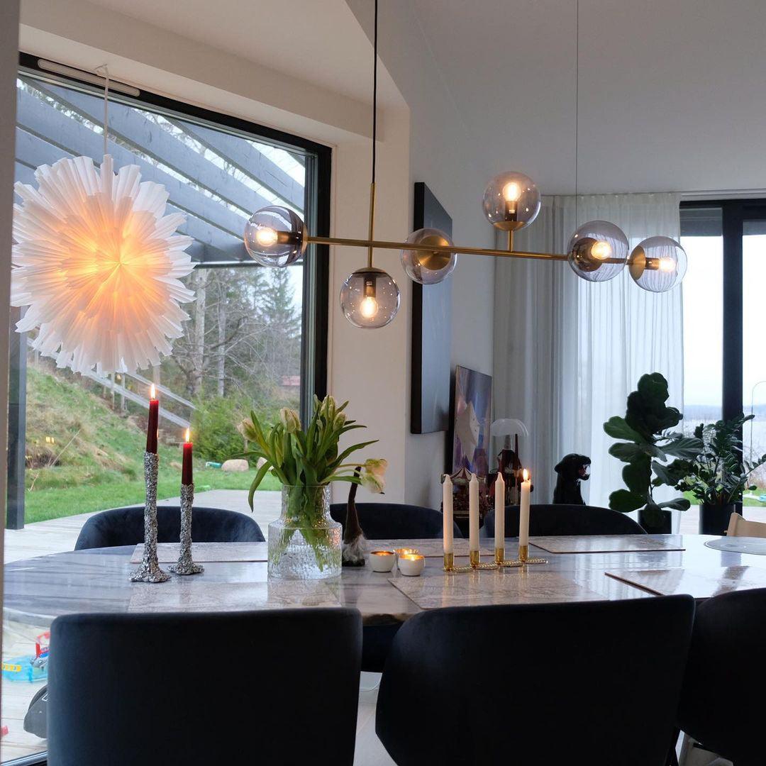 Lustra Pendelleuchte Orb Messing Glas-Letslighting