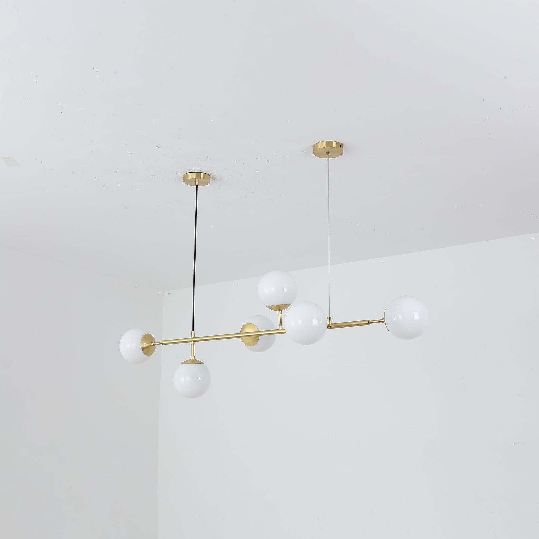 Lustra Pendelleuchte Orb Messing Glas-Letslighting