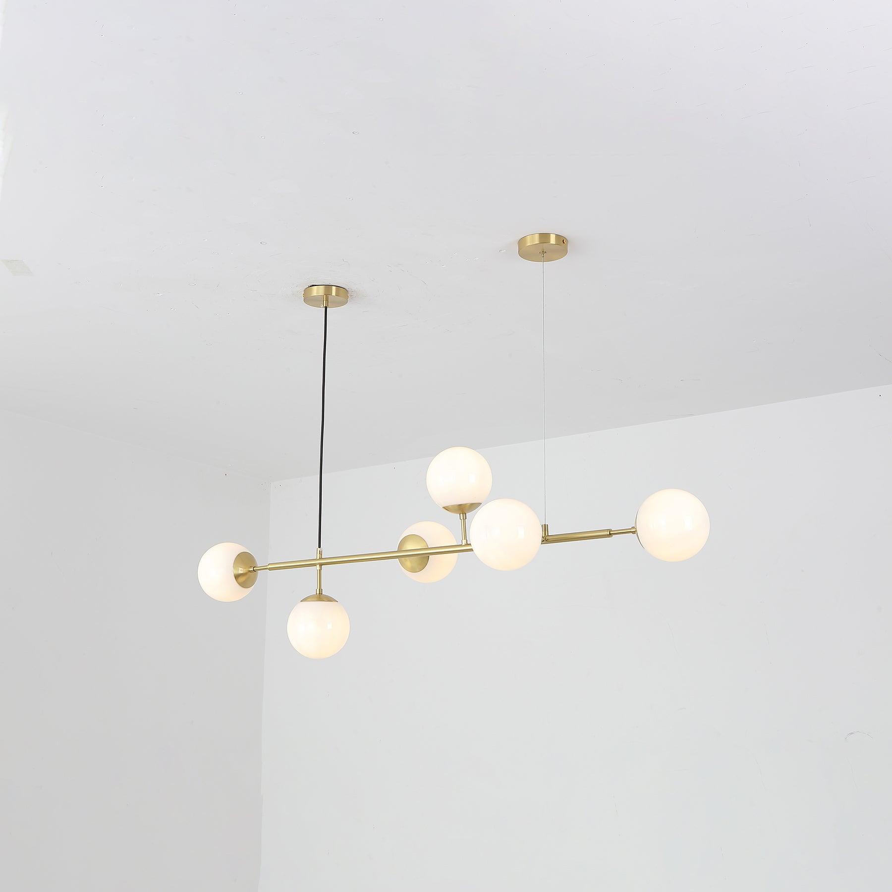 Lustra Pendelleuchte Orb Messing Glas-Letslighting