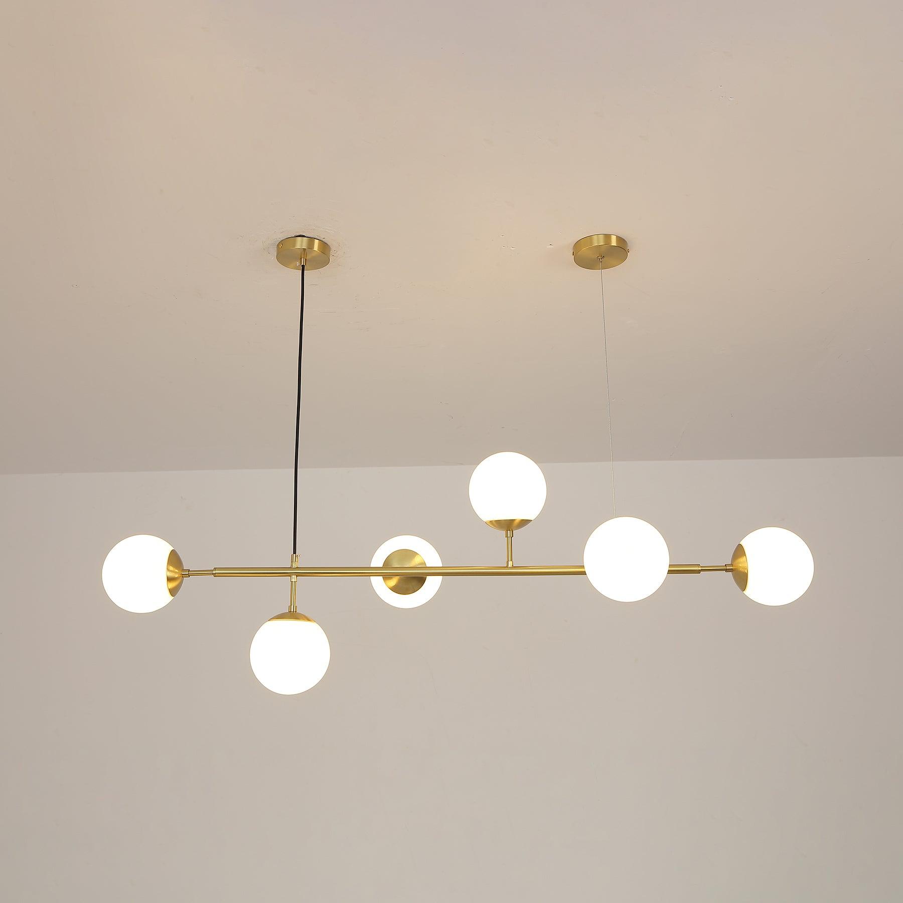 Lustra Pendelleuchte Orb Messing Glas-Letslighting