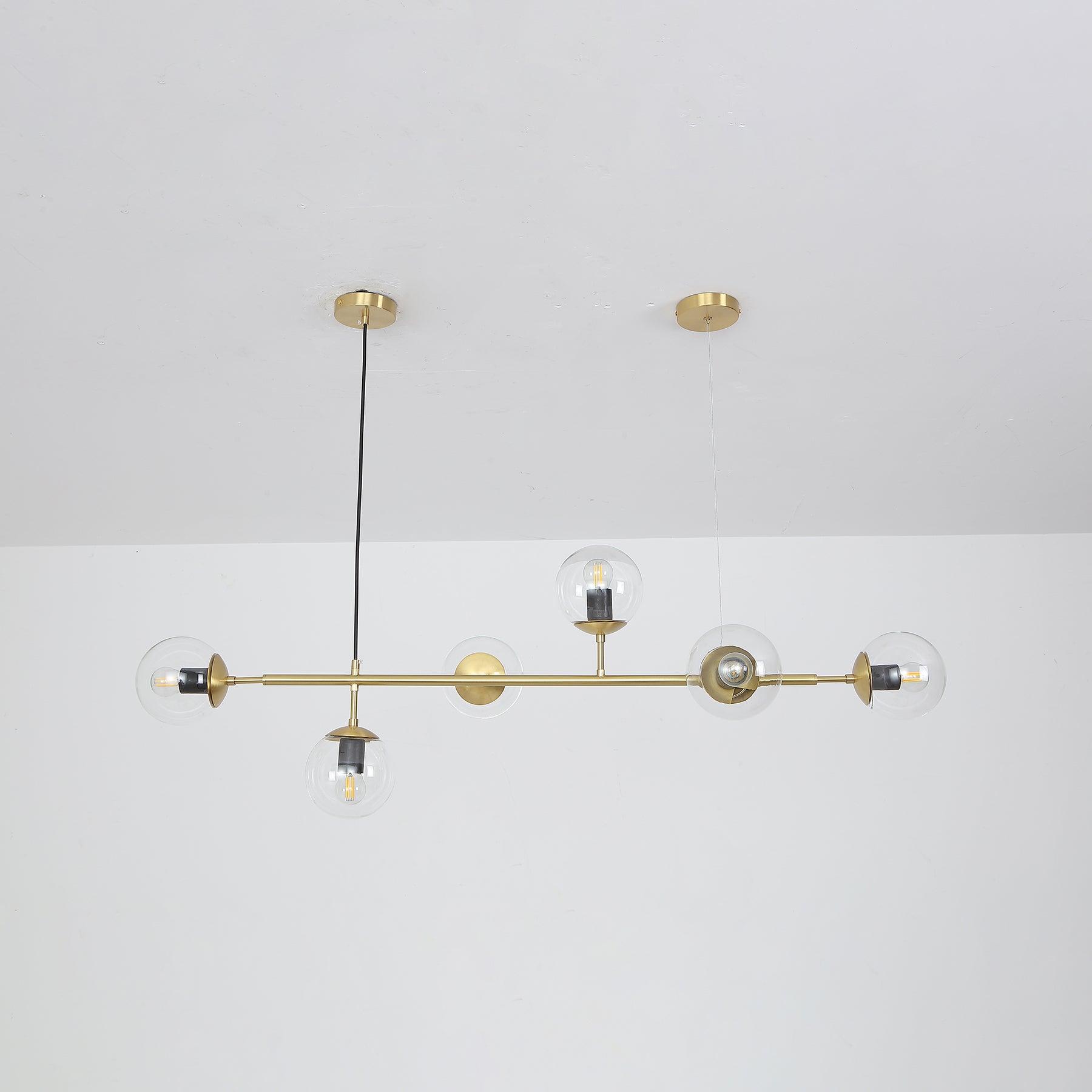 Lustra Pendelleuchte Orb Messing Glas-Letslighting