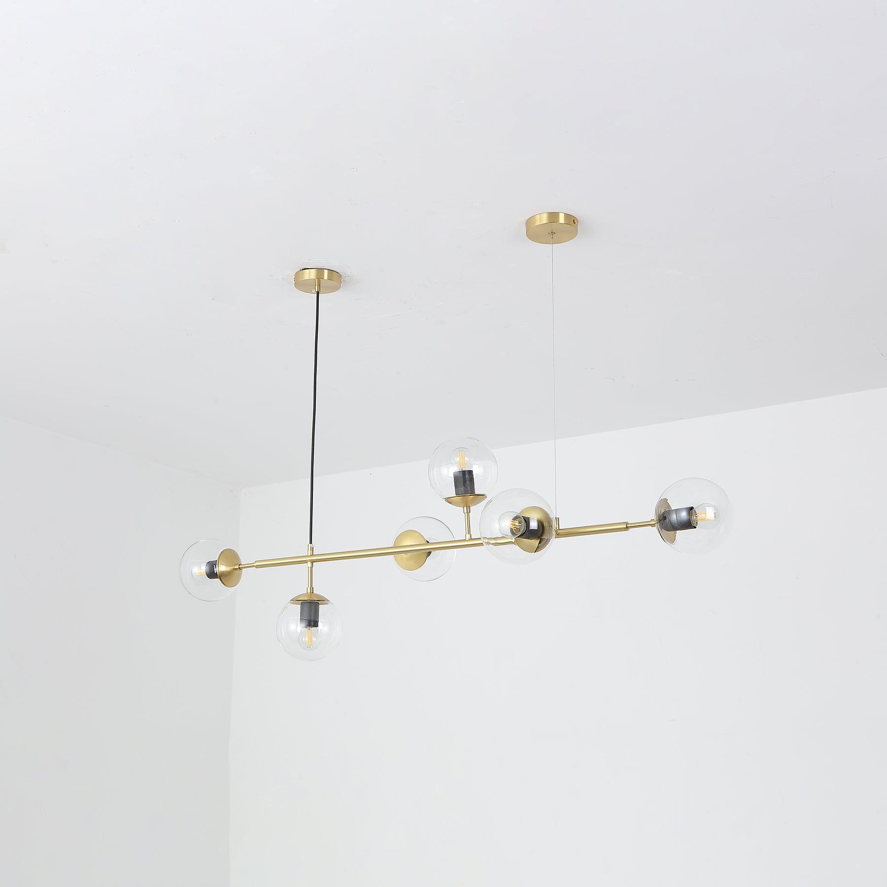 Lustra Pendelleuchte Orb Messing Glas-Letslighting