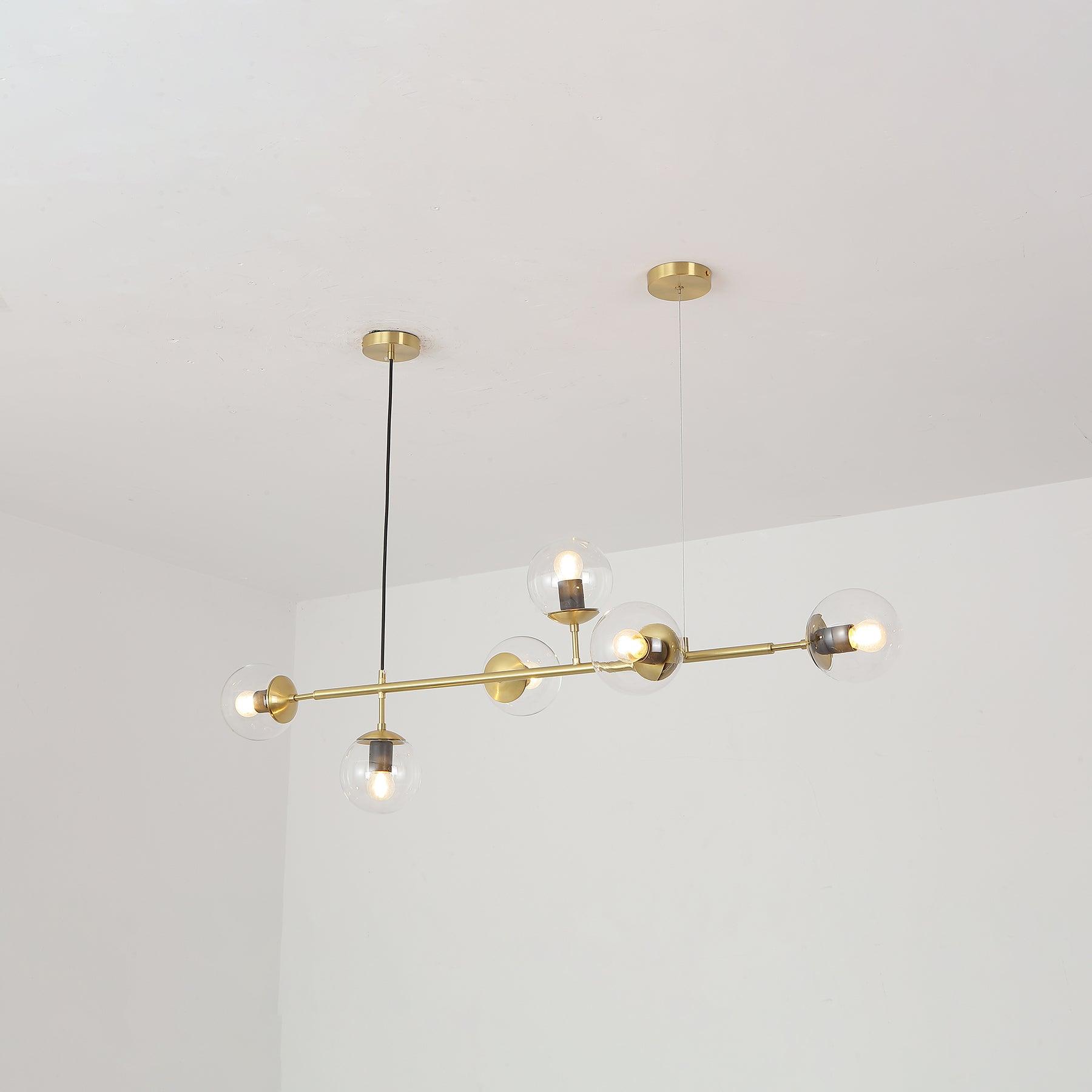 Lustra Pendelleuchte Orb Messing Glas-Letslighting
