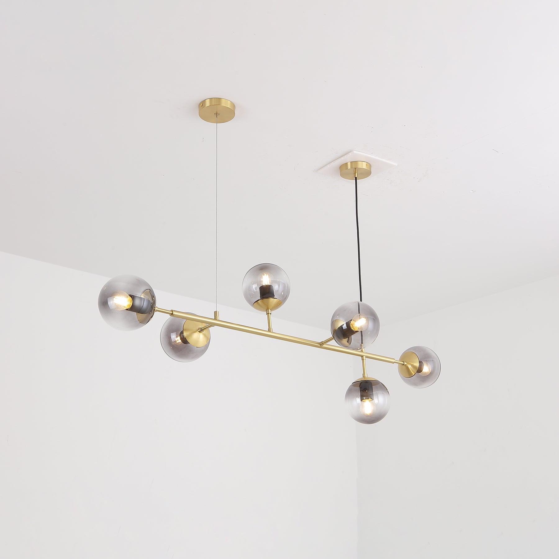 Lustra Pendelleuchte Orb Messing Glas-Letslighting
