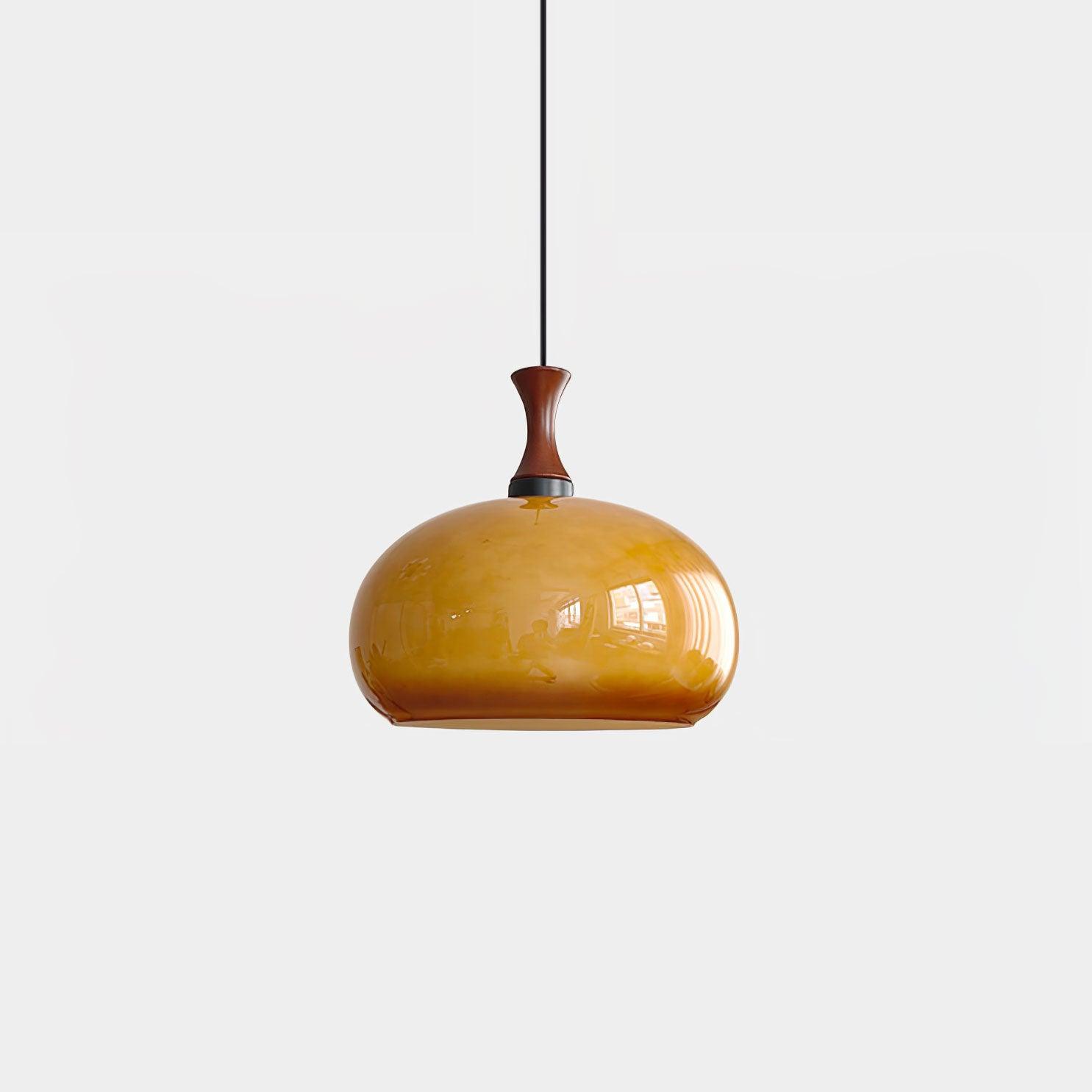 Orbique Moderne minimalistische Holz-Glas-Anhängerlampe-Letslighting