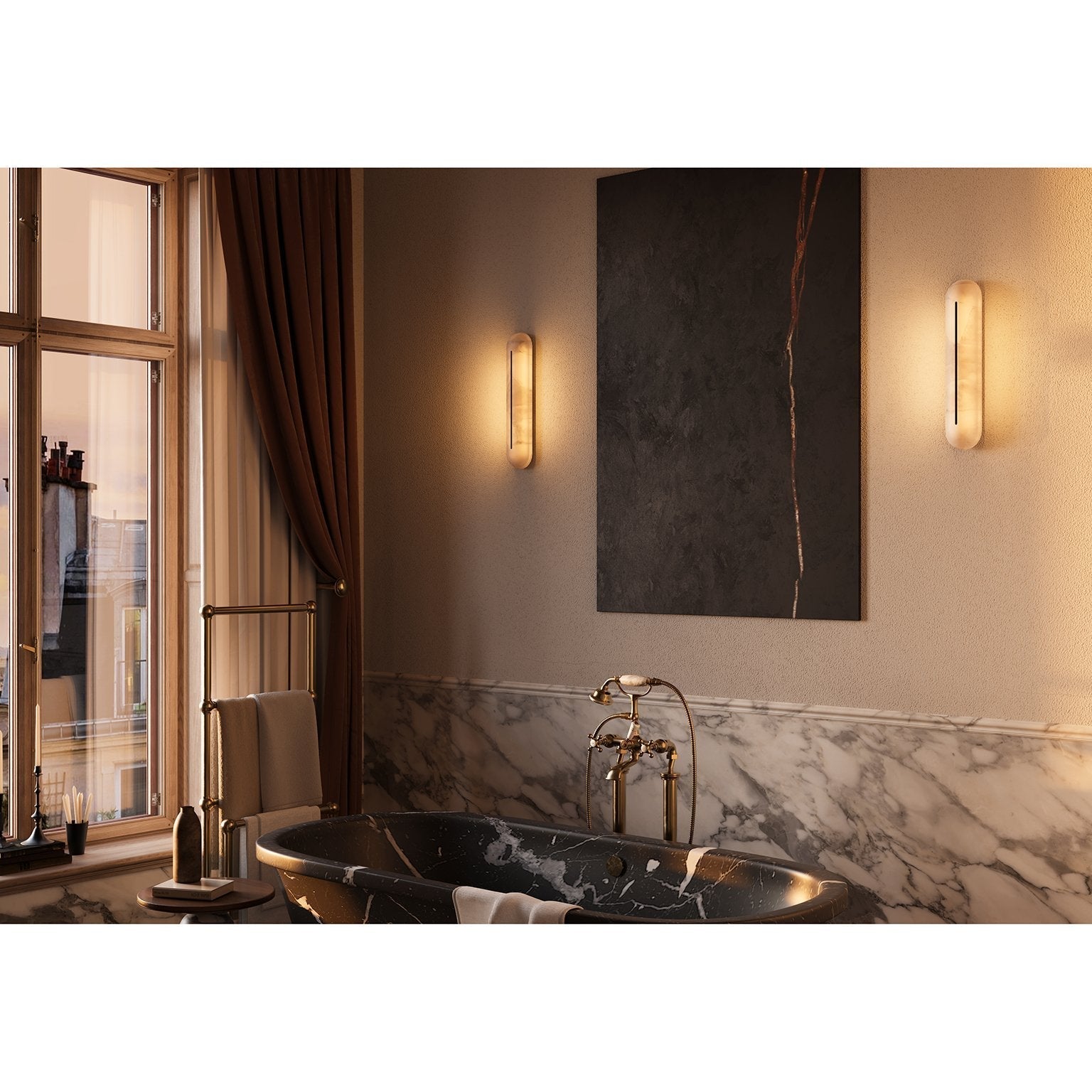 Armaryra Oblong Alabaster Wall Light - Neutralighting