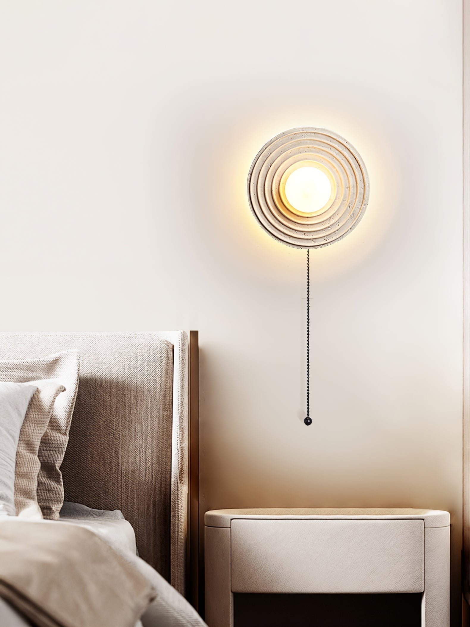 Zelirara Concentric Travertine Wall Light - Neutralighting