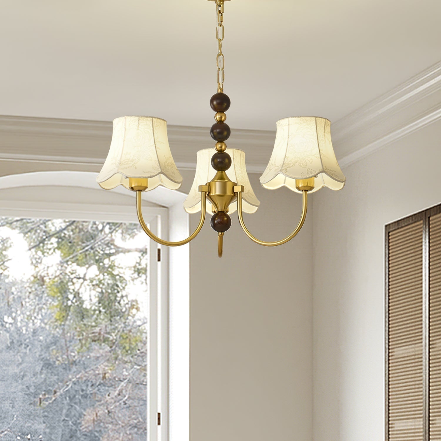 Orchid Kronleuchter Stoff Golden-Letslighting