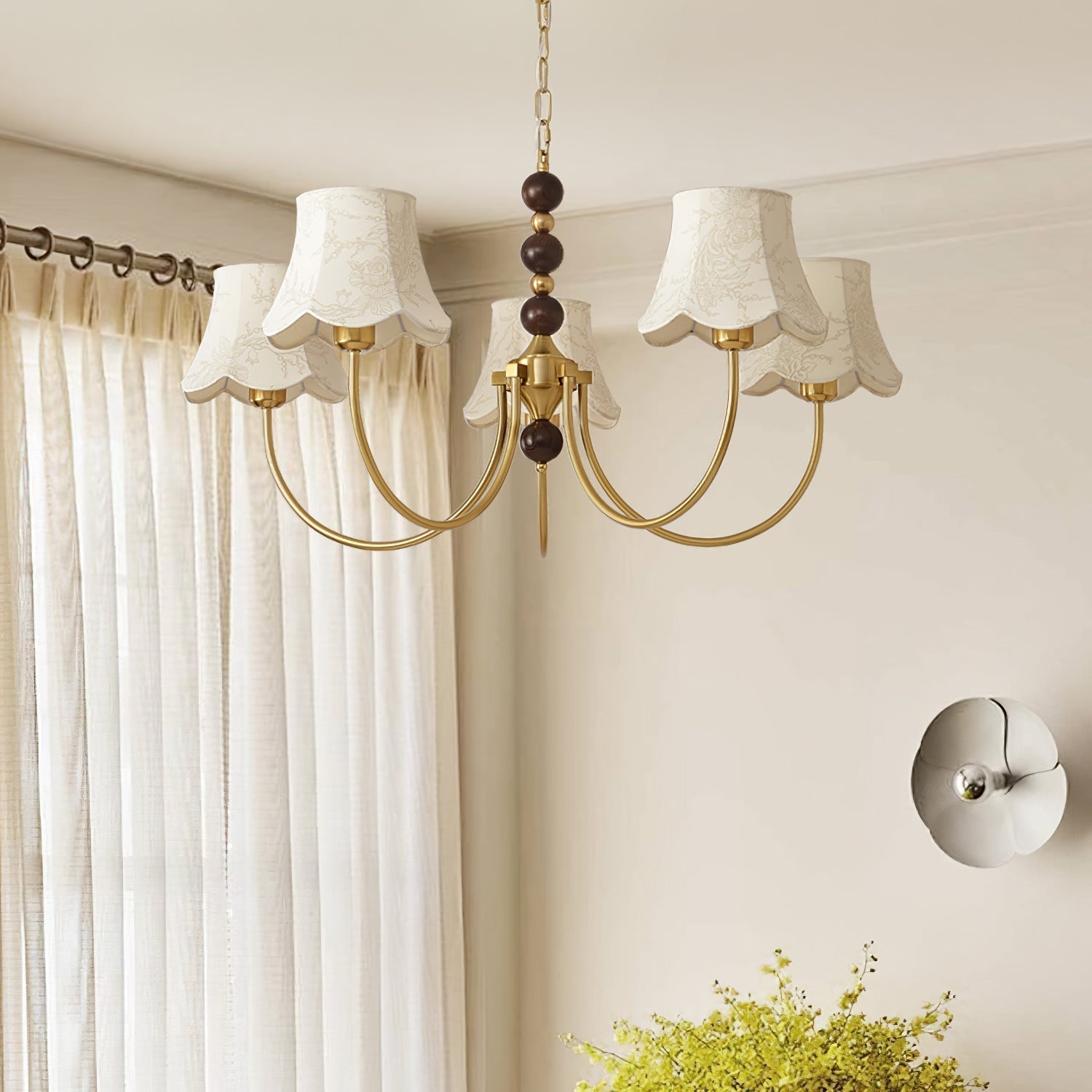 Orchid Kronleuchter Stoff Golden-Letslighting