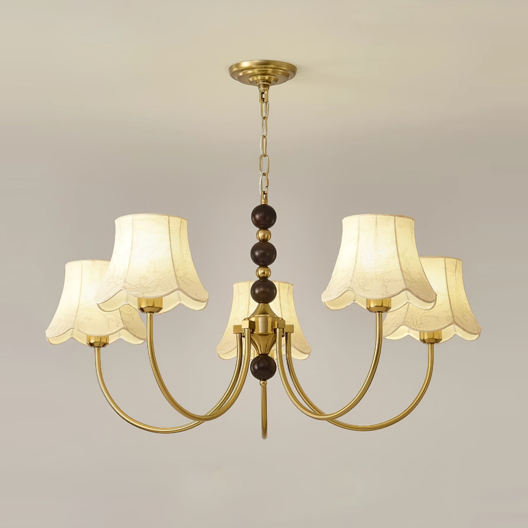 Orchid Kronleuchter Stoff Golden-Letslighting
