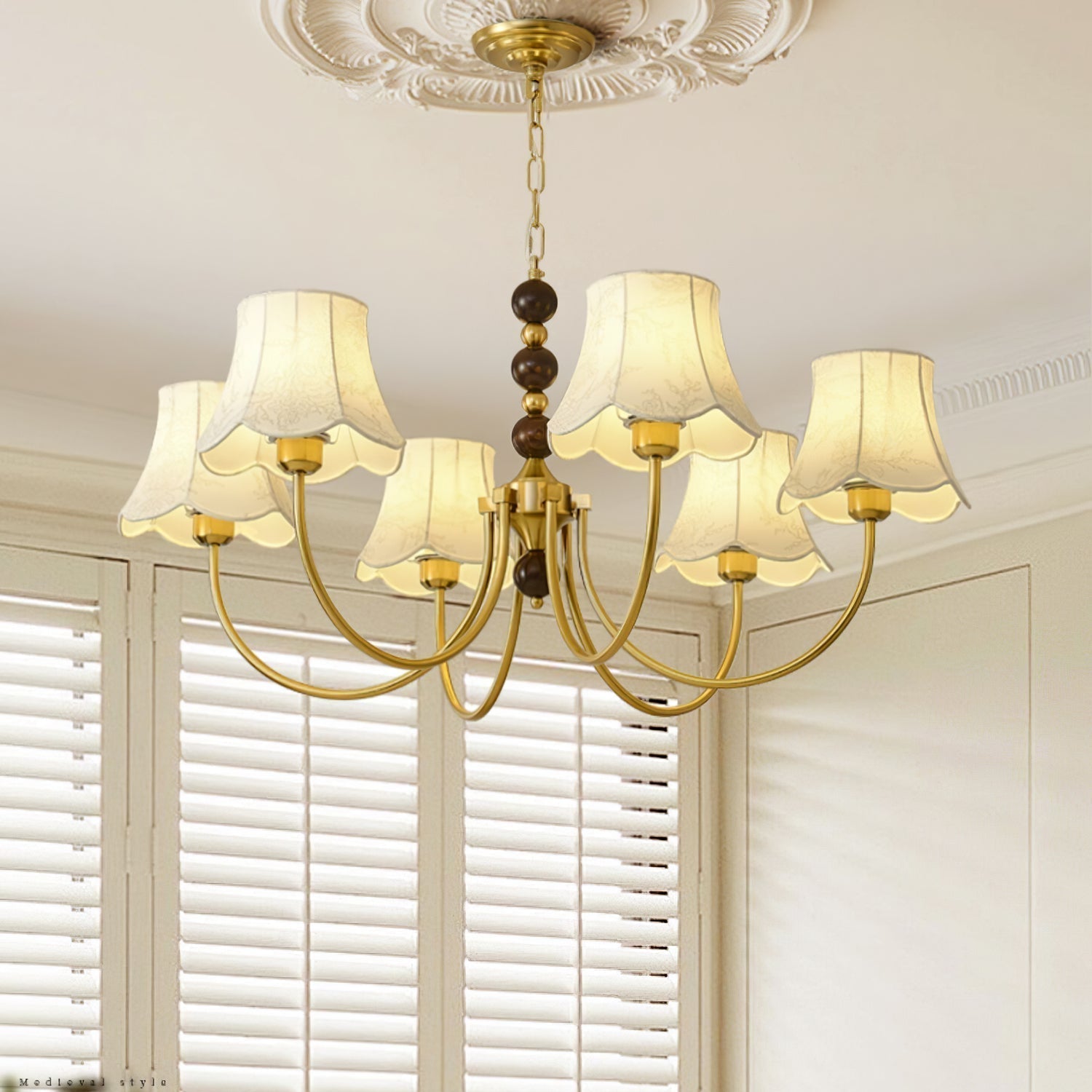 Orchid Kronleuchter Stoff Golden-Letslighting