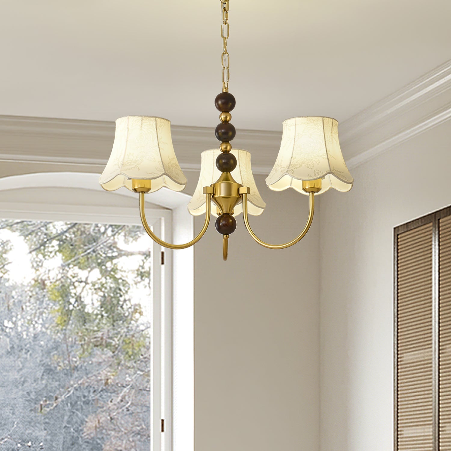 Orchid Kronleuchter Stoff Golden-Letslighting