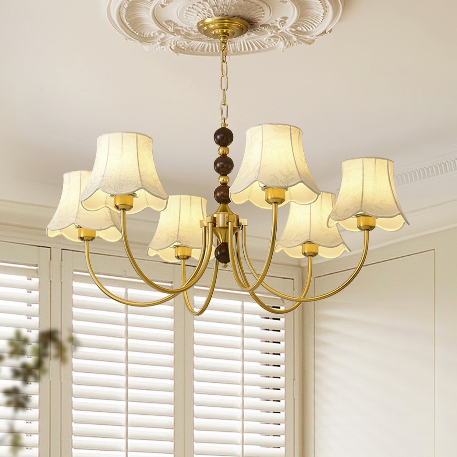 Orchid Kronleuchter Stoff Golden-Letslighting
