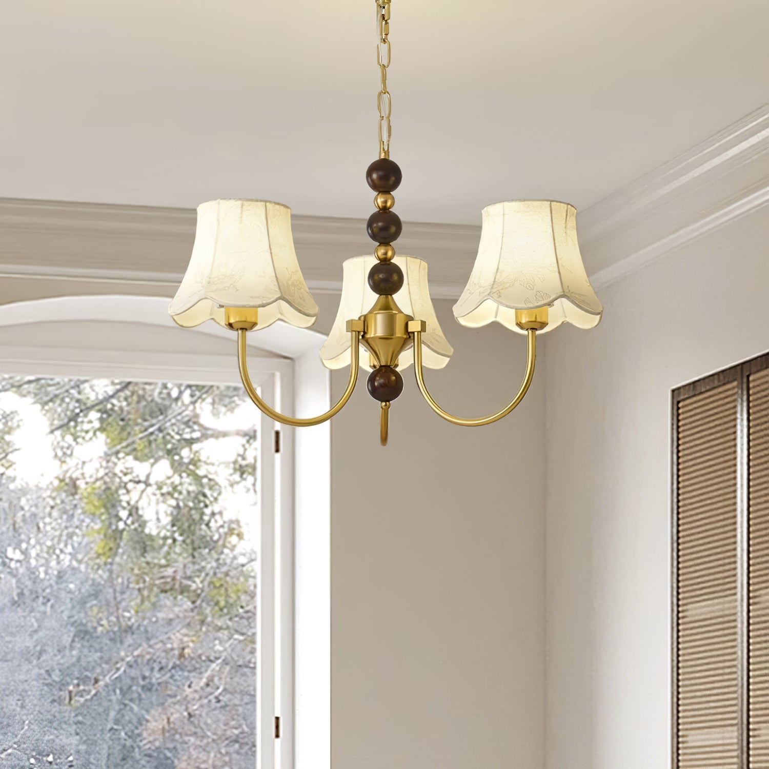 Orchid Kronleuchter Stoff Golden-Letslighting