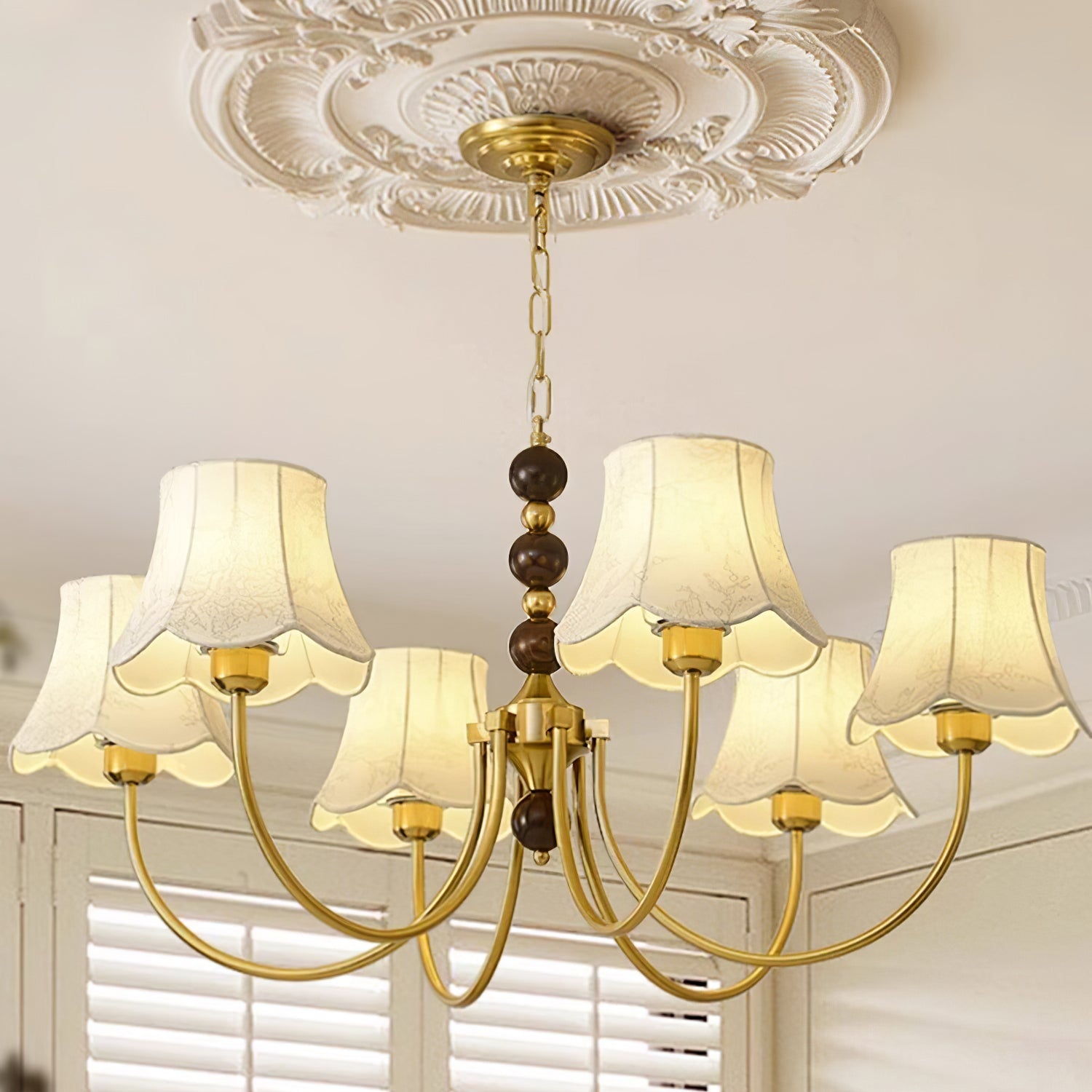 Orchid Kronleuchter Stoff Golden-Letslighting