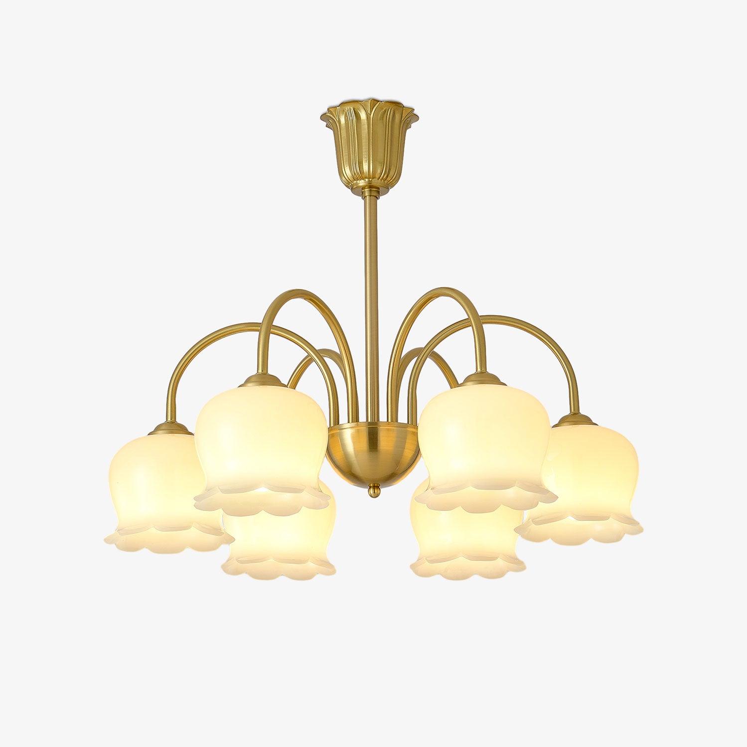 Lustra Kronleuchter Messing Eleganter Gebogener Arm-Letslighting