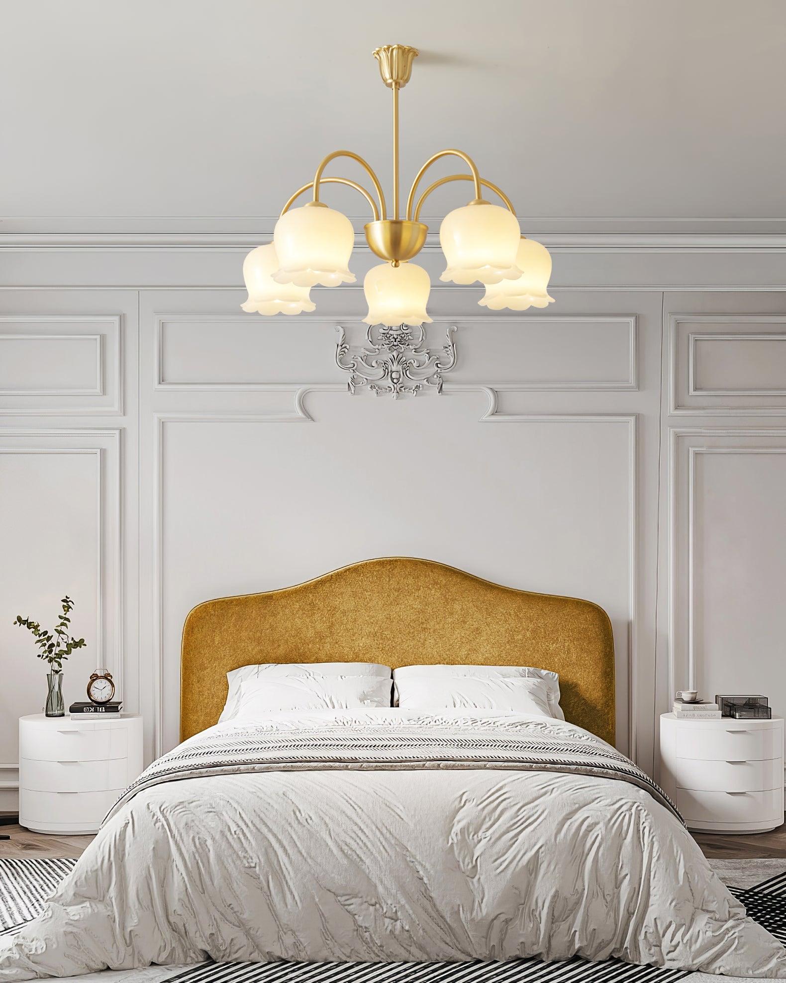 Lustra Kronleuchter Messing Eleganter Gebogener Arm-Letslighting