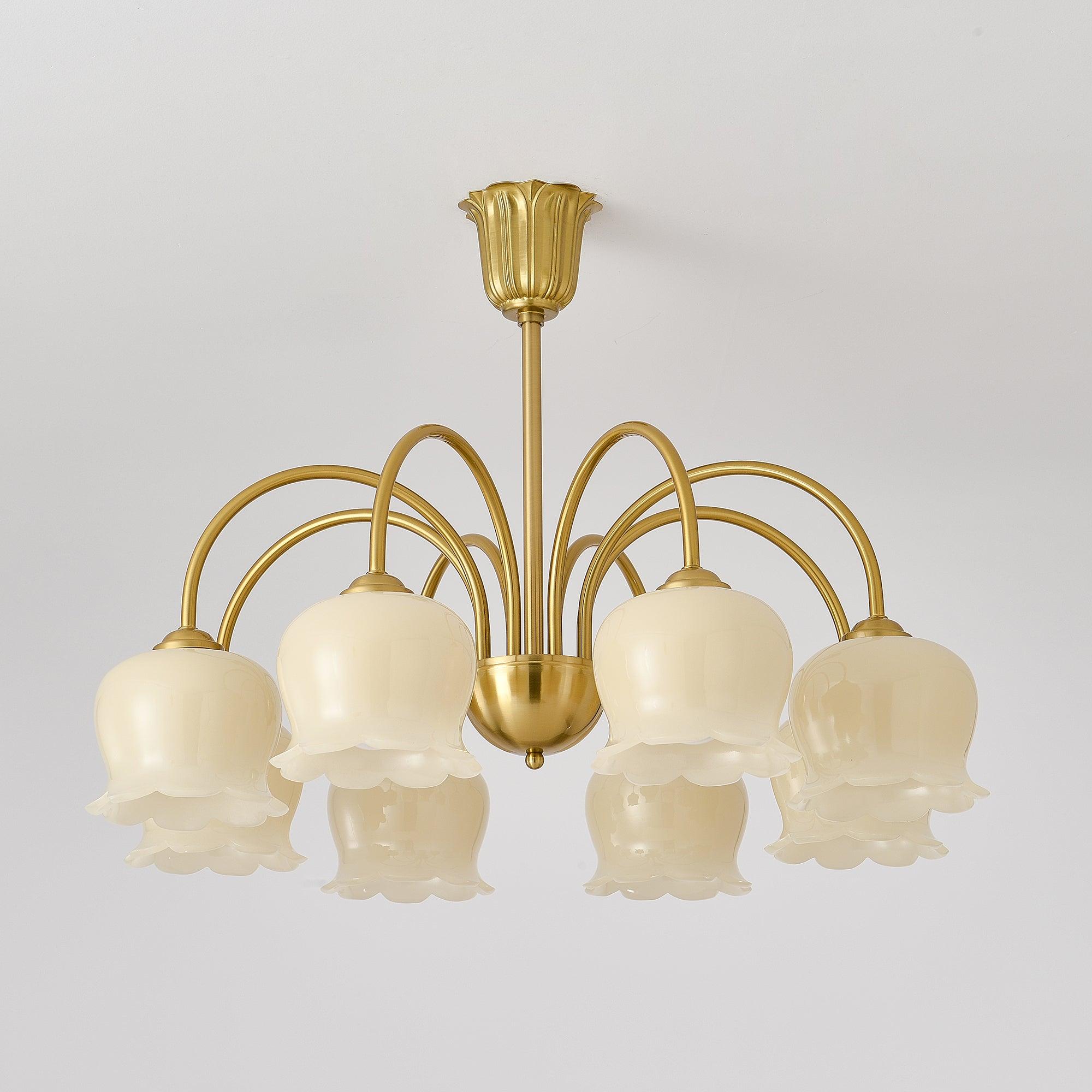 Lustra Kronleuchter Messing Eleganter Gebogener Arm-Letslighting