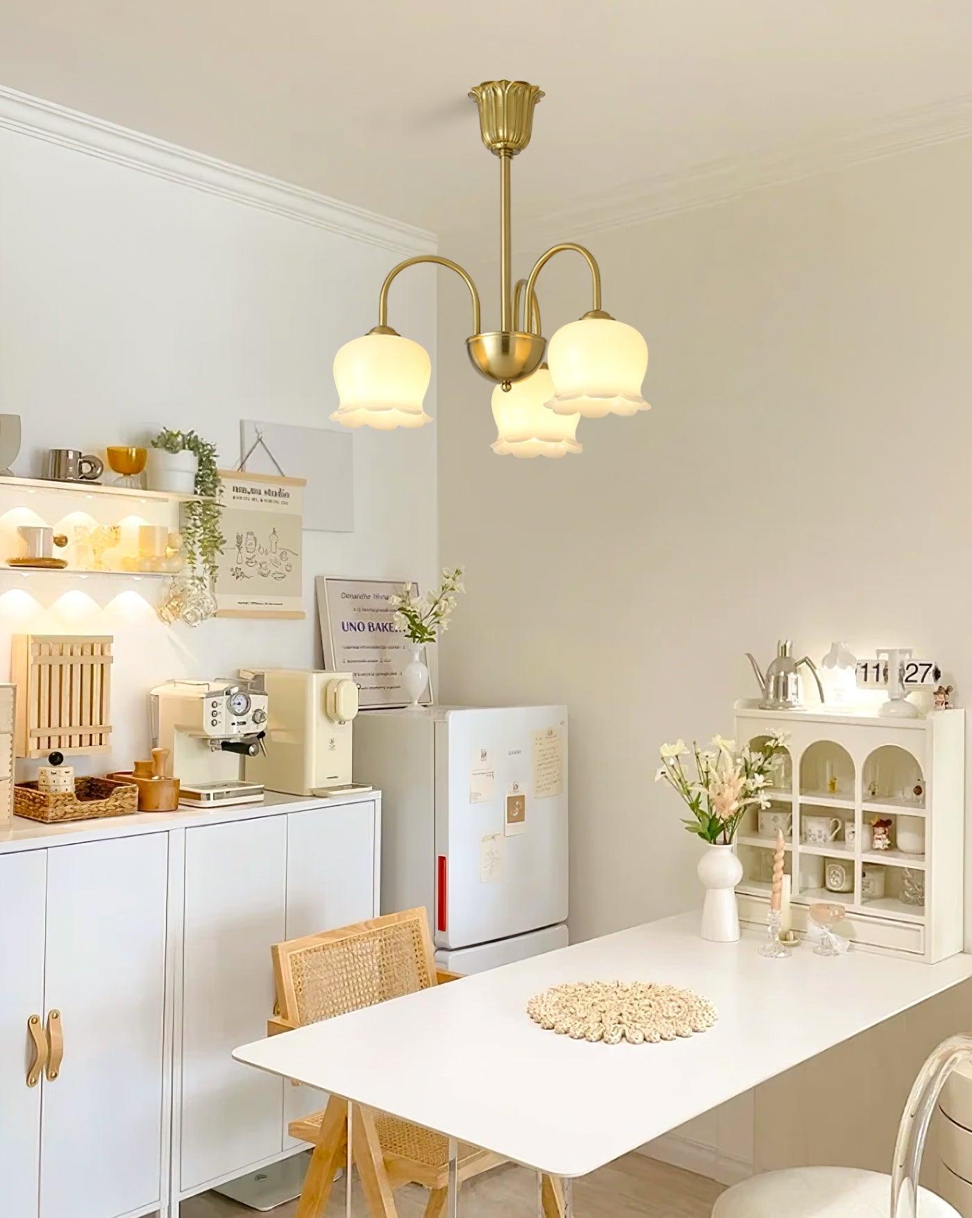 Lustra Kronleuchter Messing Eleganter Gebogener Arm-Letslighting