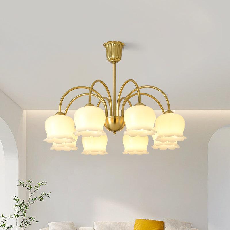 Lustra Kronleuchter Messing Eleganter Gebogener Arm-Letslighting