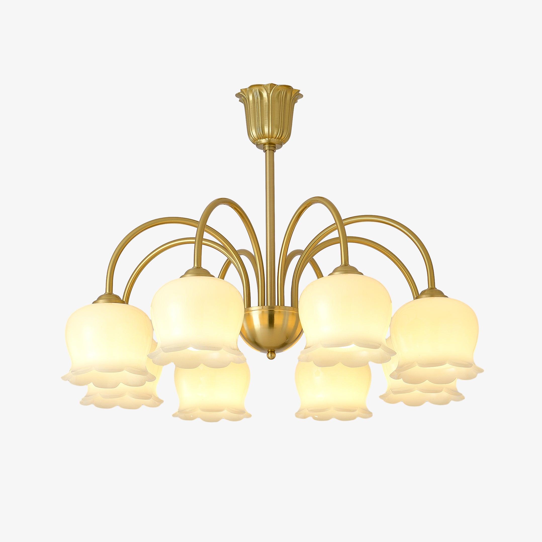Lustra Kronleuchter Messing Eleganter Gebogener Arm-Letslighting