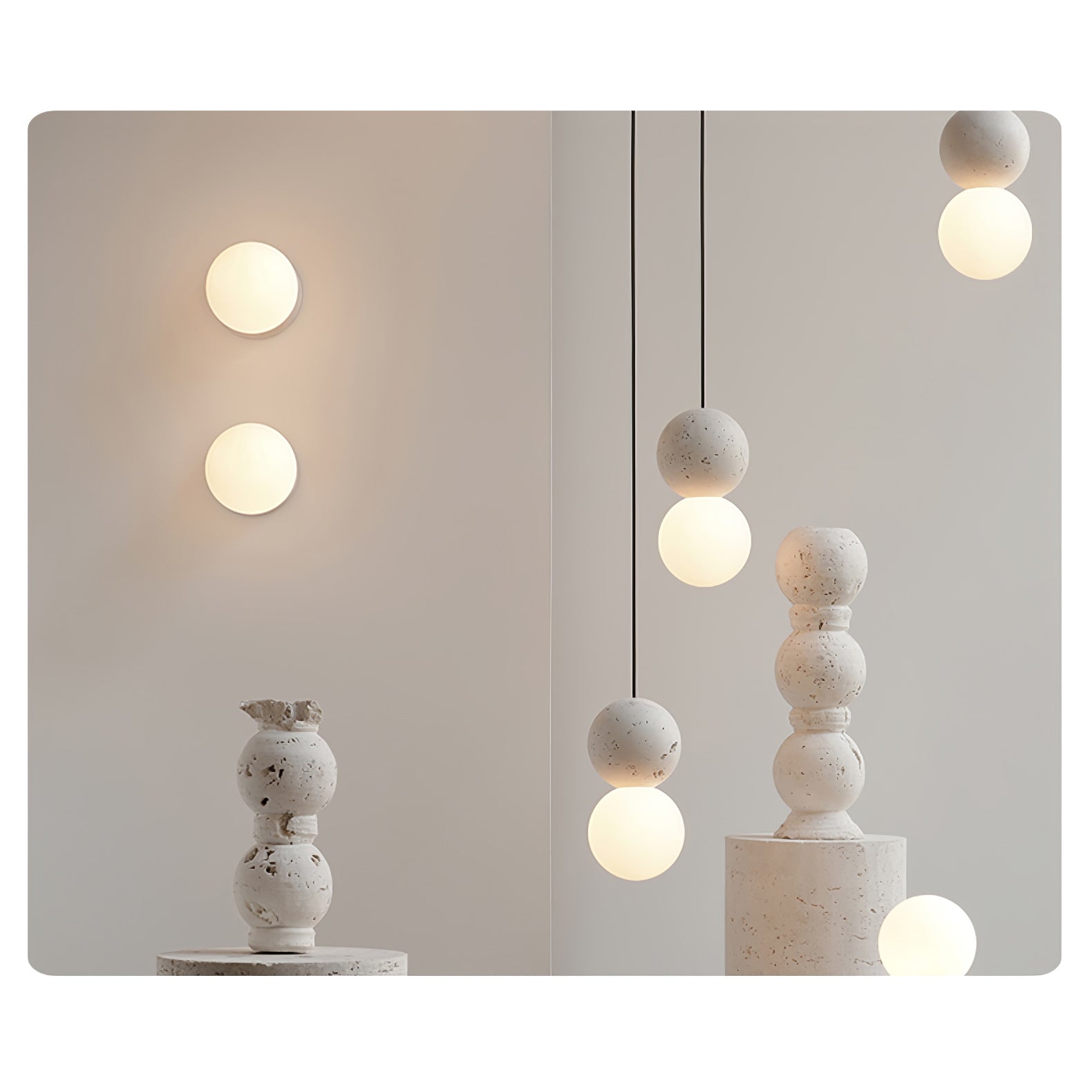 Solvicen Zement Minimalistisch Pendelleuchte-Letslighting
