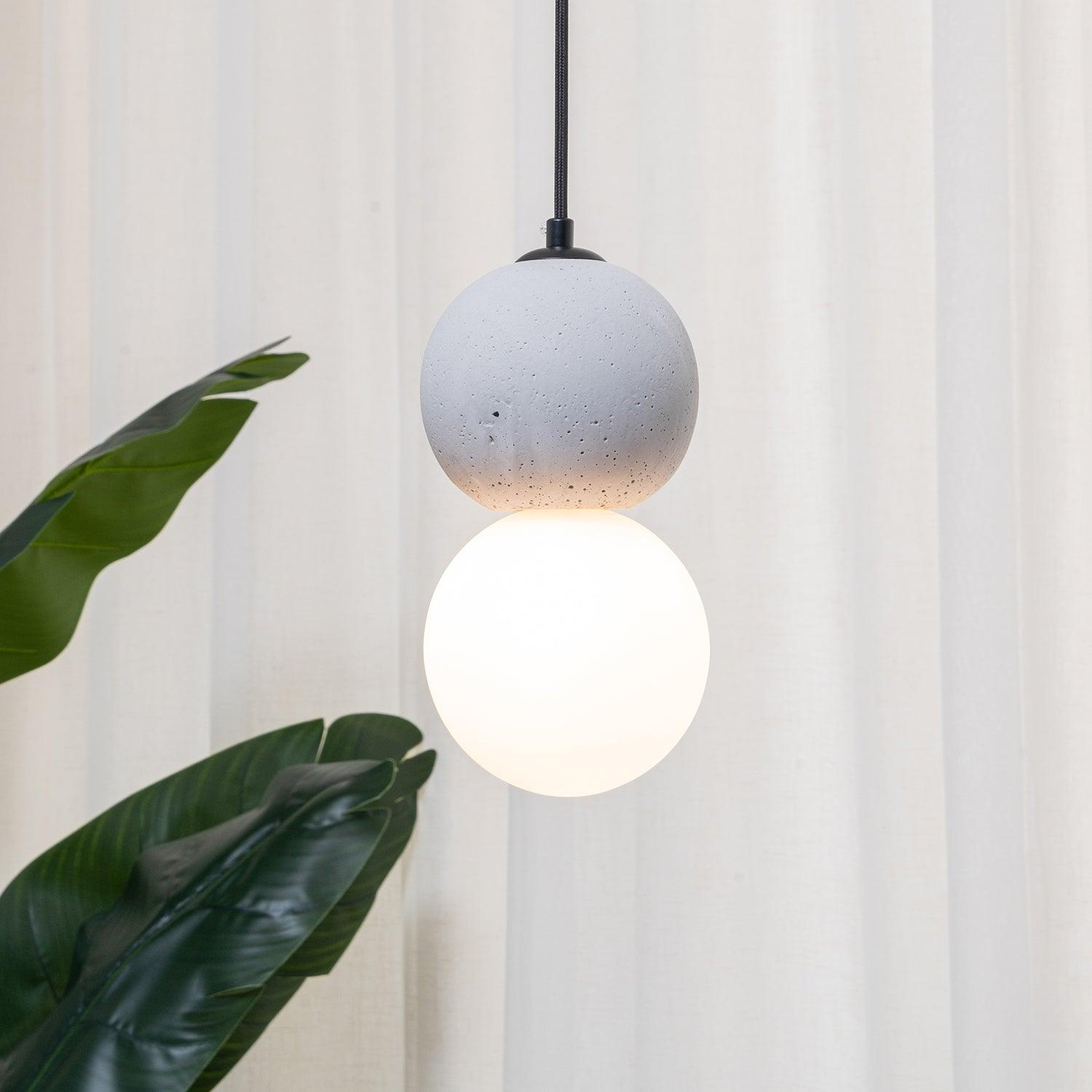 Solvicen Zement Minimalistisch Pendelleuchte-Letslighting