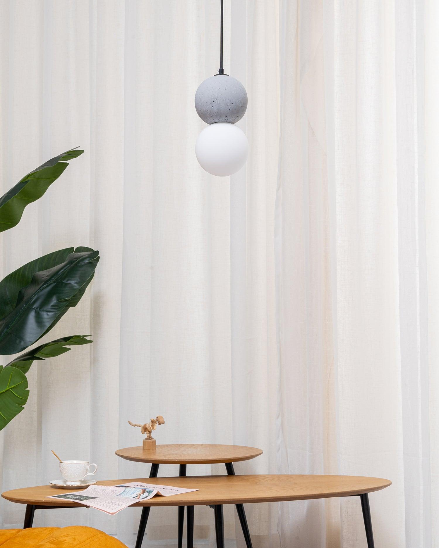 Solvicen Zement Minimalistisch Pendelleuchte-Letslighting